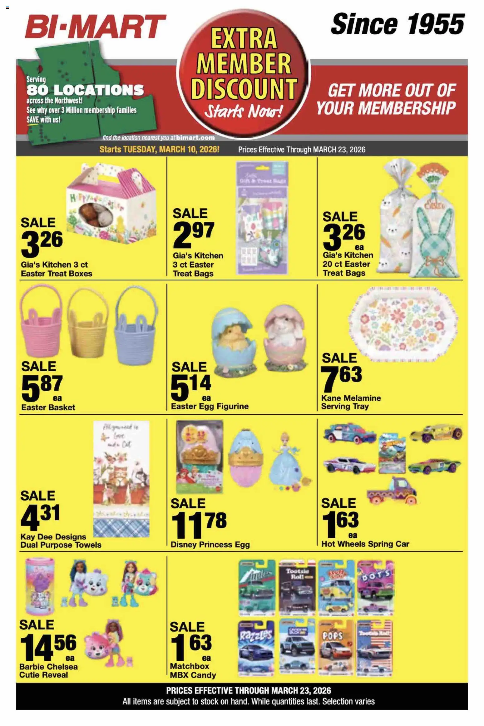 Bi-Mart Extra Membership Discount - valid from 10.03.2026 | Page: 1 | Products: Basket
