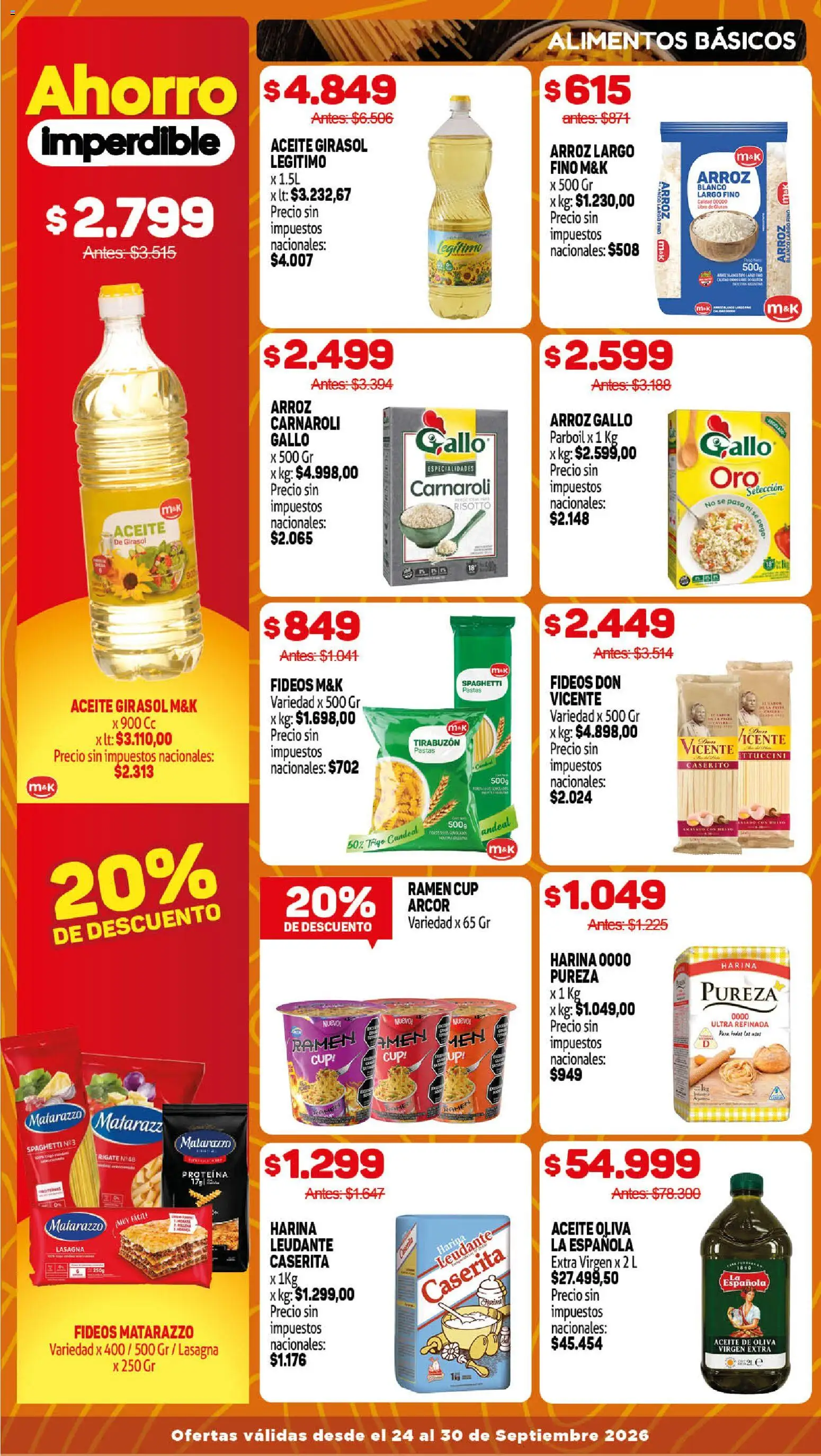 Makro Ofertas │ válido desde el 24/09/2026 | Página: 5 | Productos: Especialidades, Harina, Alimentos, Arroz