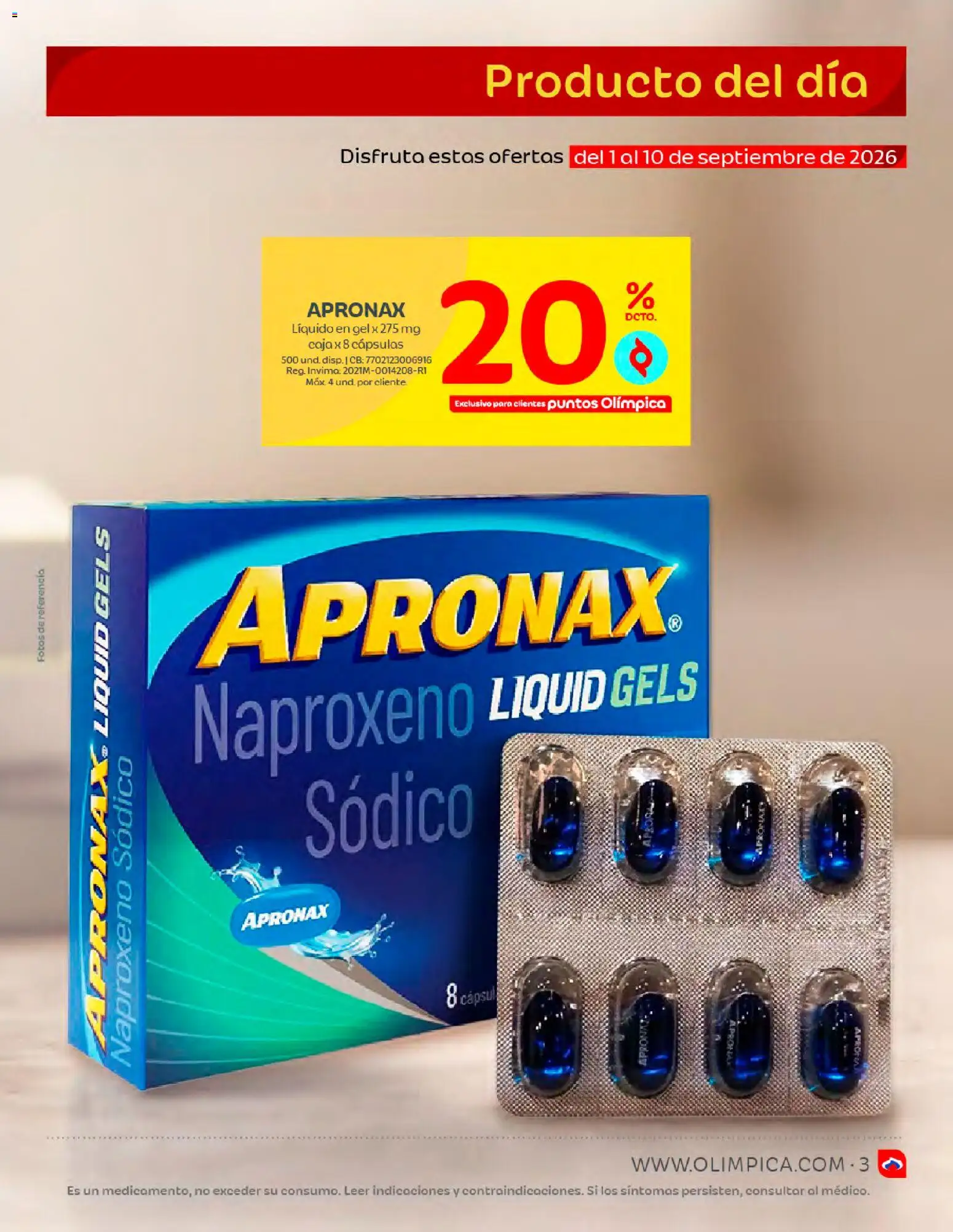 Olímpica revista - valida desde el 01/09/2026 | Página: 3 | Productos: Caja