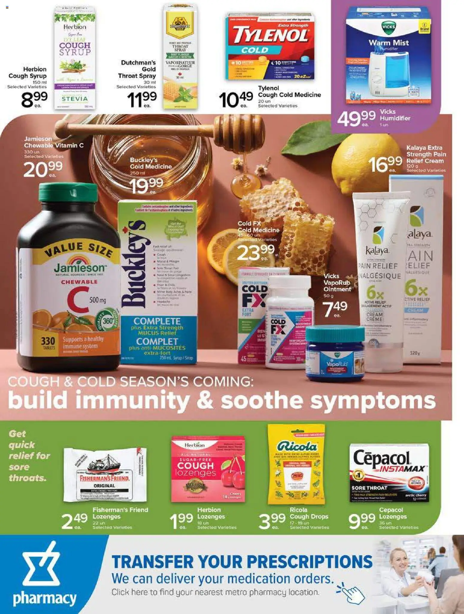 Metro flyer valid from Aug 27, 2026 | Page: 2 | Products: Cream, Cough drops, Sugar, Cough syrup