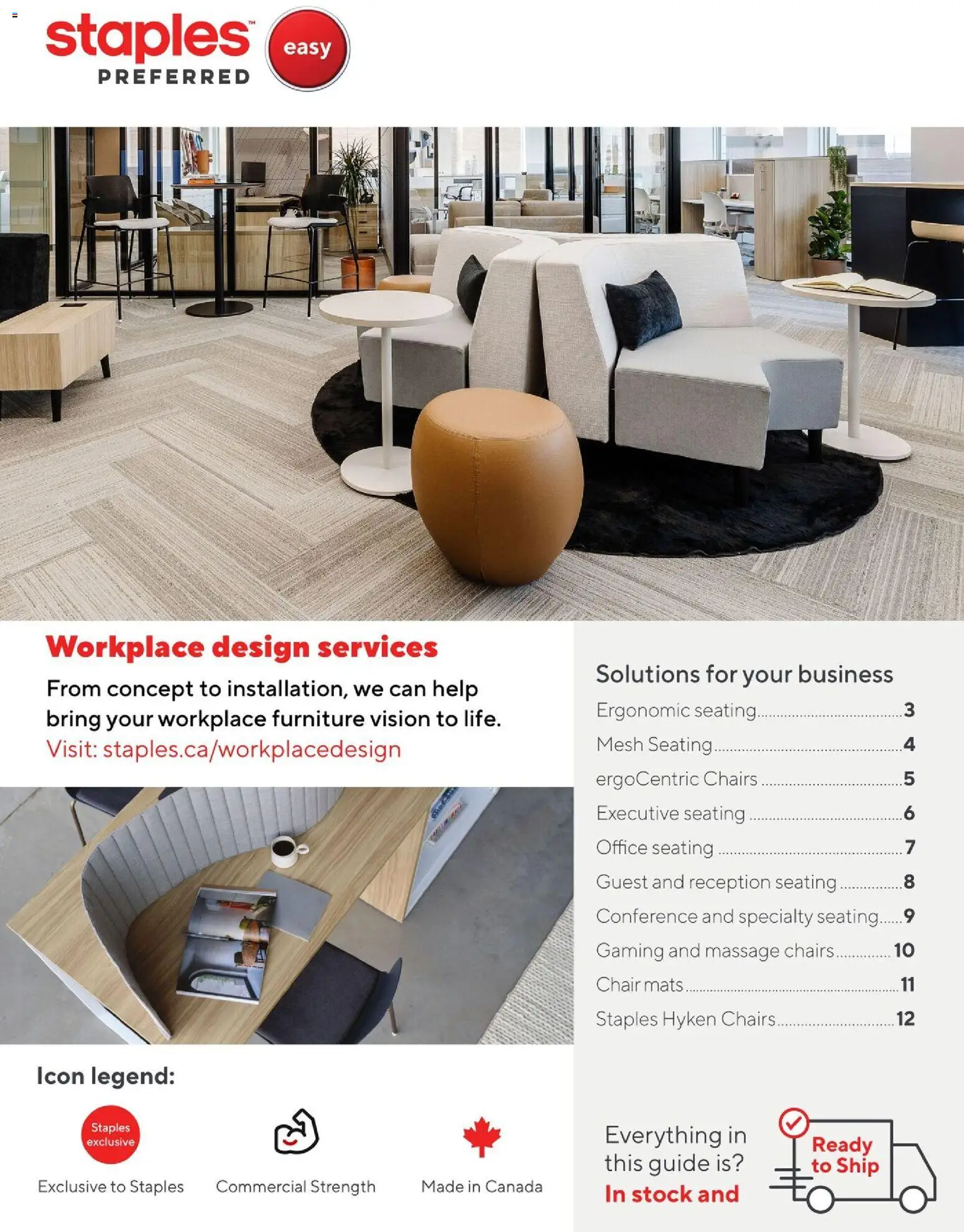 Staples flyer valid from Aug 12, 2026 | Page: 2 | Products: Chair, Chairs