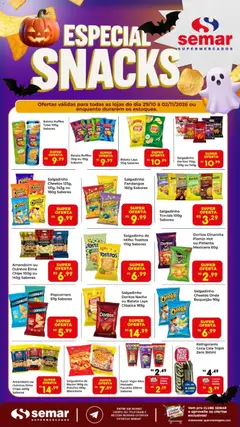 Semar Supermercado ofertas Snacks Halloween - Pré-Visualização do folheto da loja Semar Supermercado, válido de 29/10/2026