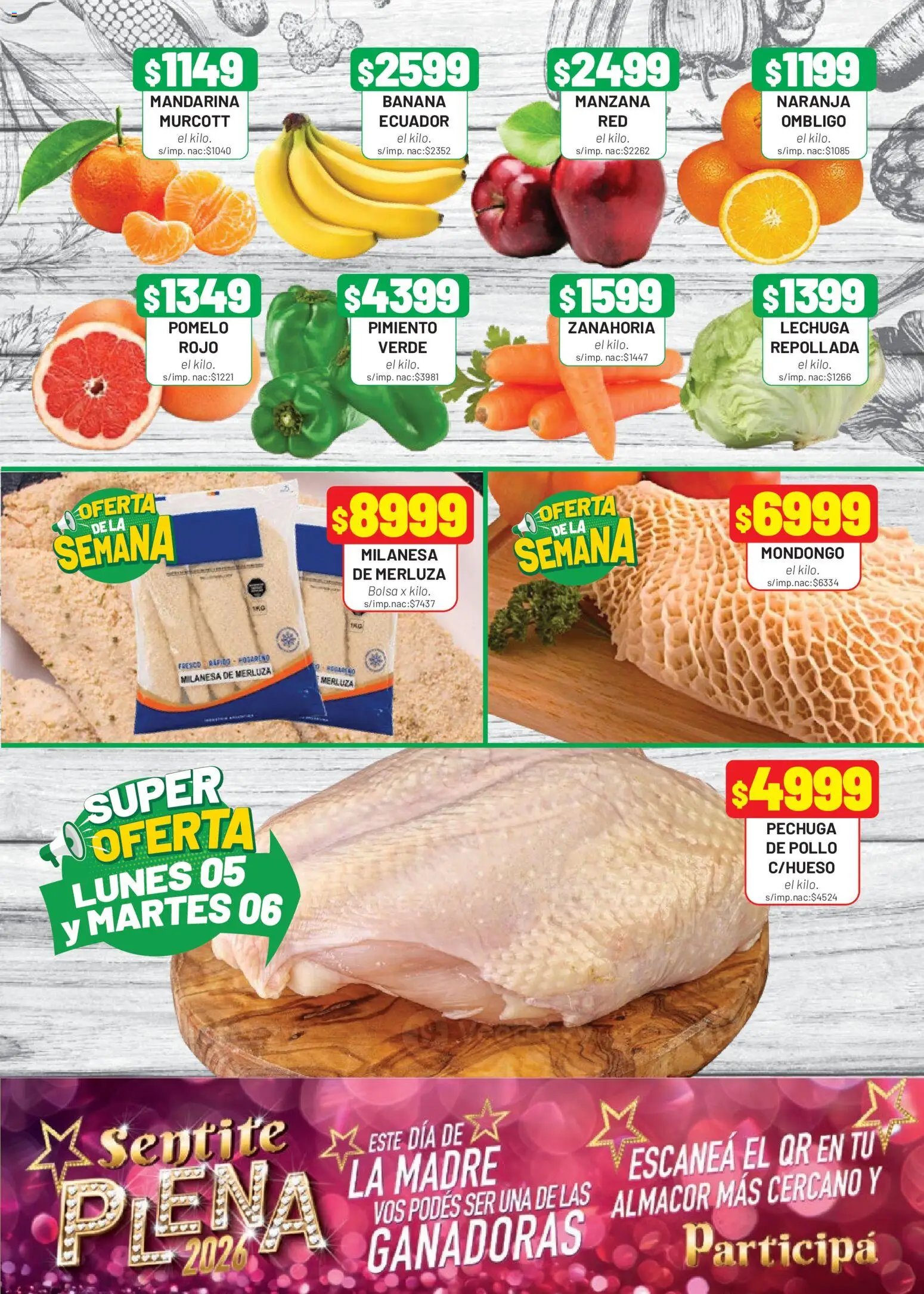 Almacor catálogo │ válido desde el 01/10/2026 | Página: 3 | Productos: Bolsa, Pollo, Milanesa, Pimiento