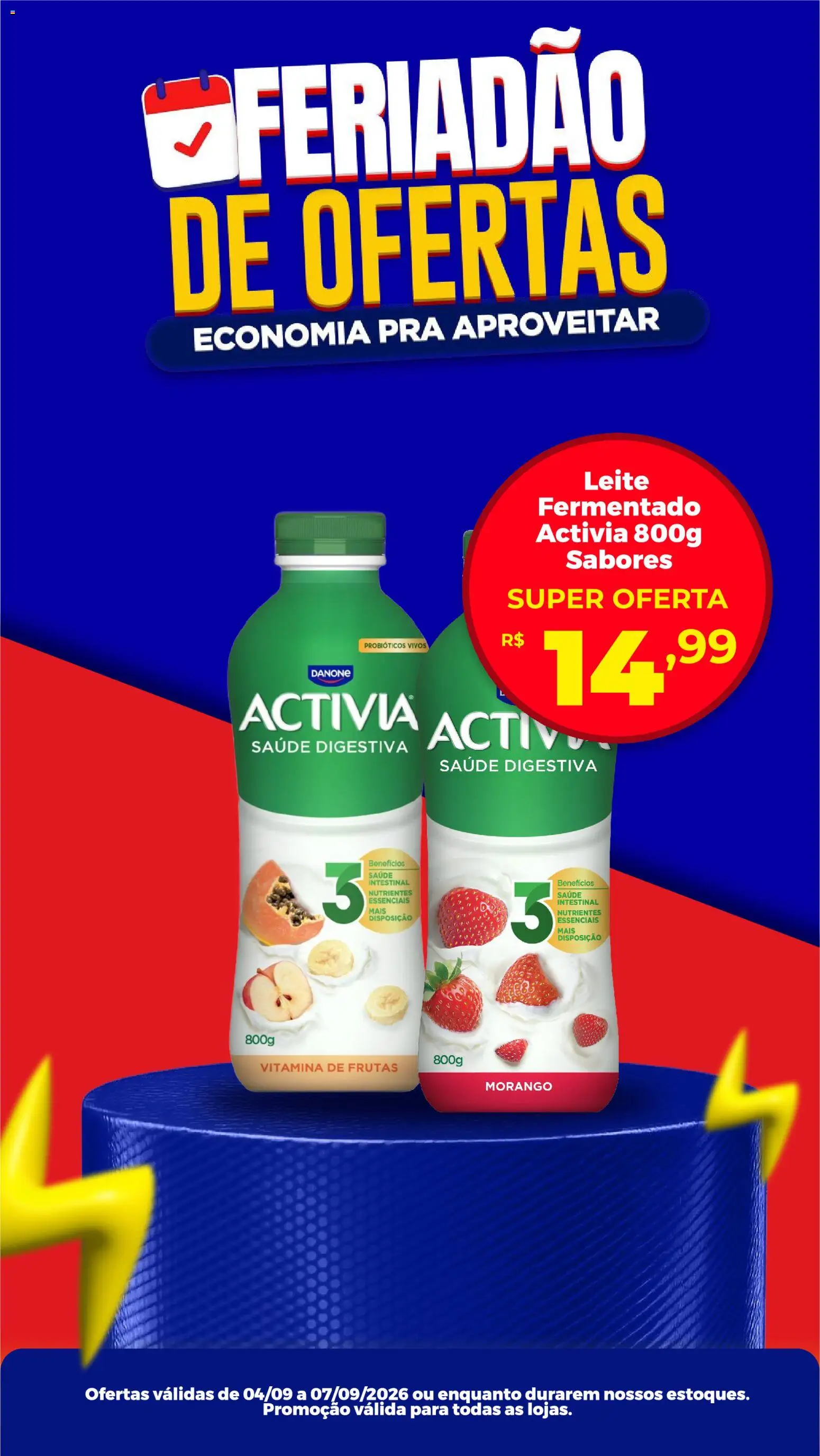 Semar Supermercado Folheto - válido de 04/09/2026 | Página: 1 | Produtos: Frutas, Probióticos, Leite, Leite fermentado