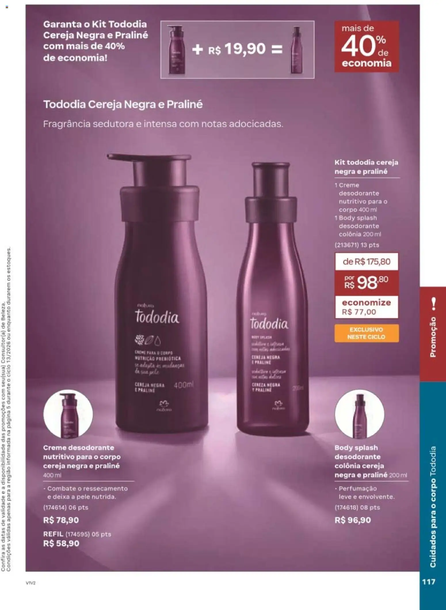 Natura Folheto - válido de 10/08/2026 | Página: 120 | Produtos: Cereja, Fragrância, Creme, Body