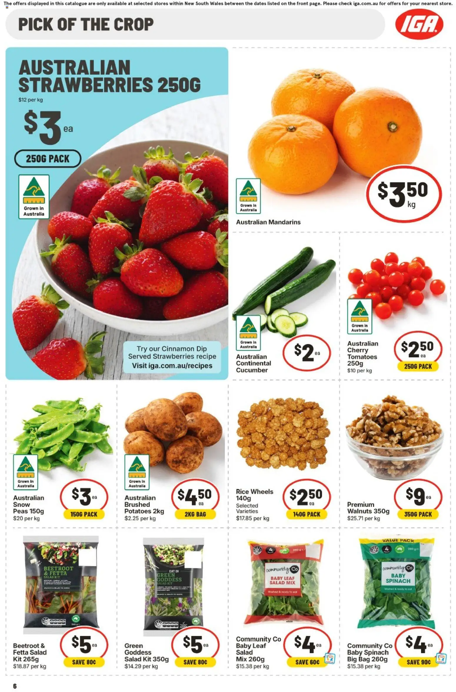 IGA catalogue - valid from 26/08/2026 | Page: 6 | Products: Rice, Baby spinach, Beetroot, Bag