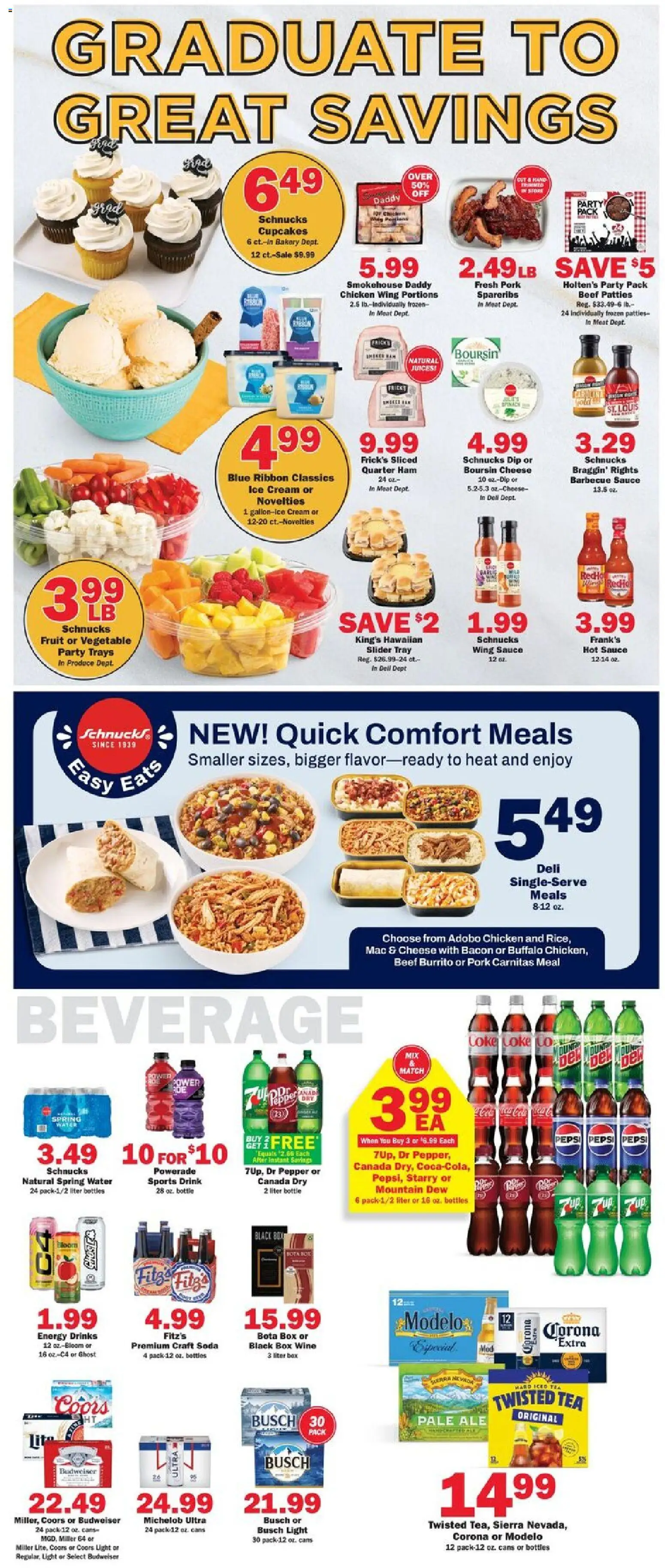 Schnucks Weekly Print Ad - IL - valid from 13.05.2026 | Page: 3 | Products: Ham, Wine, Beef, Water