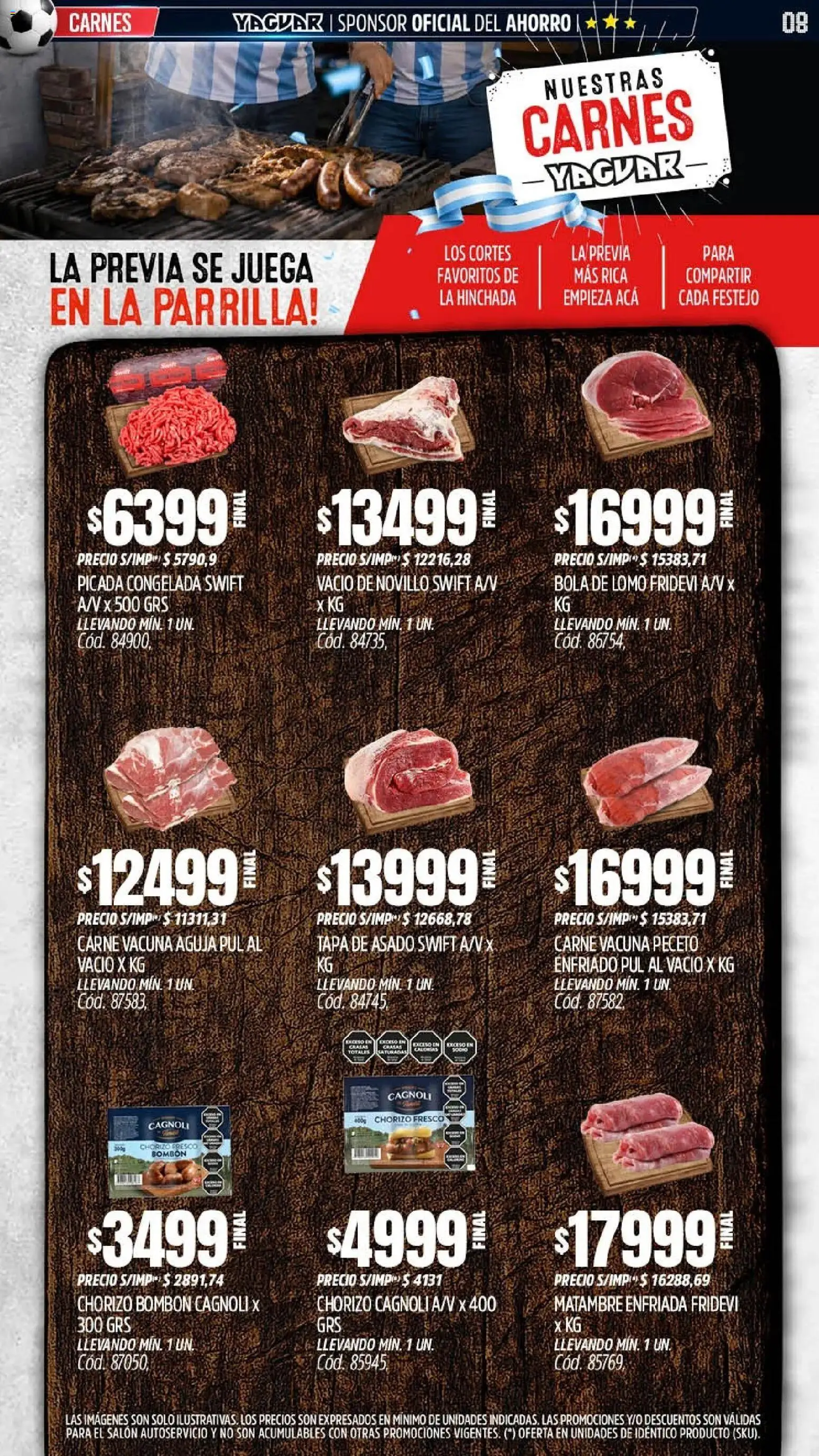 Yaguar - Oferta Semanal Trelew │ válido desde el 01.06.2026 | Página: 8 | Productos: Juega, Parrilla, Chorizo