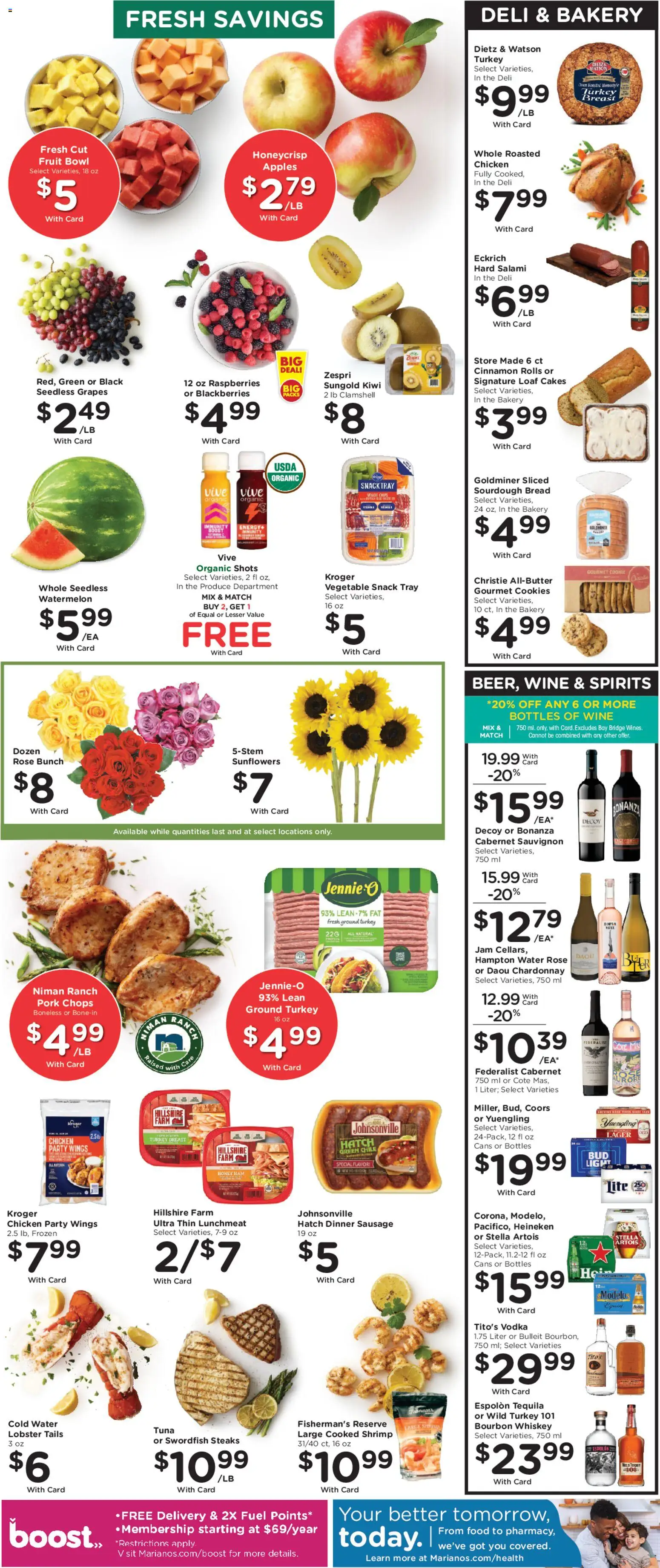 Mariano's Weekly Ad - valid from 07/29/2026 | Page: 12 | Products: Bread, Apples, Kiwi, Vodka
