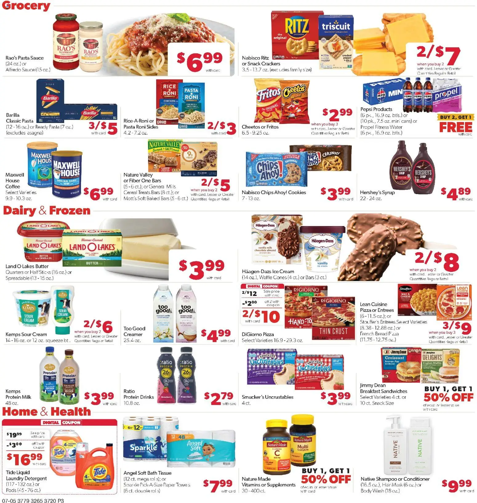 Family Fare Weekly Ad - NE - valid from 07/05/2026 | Page: 3 | Products: Coffee, Chocolate, Pizza, Pasta