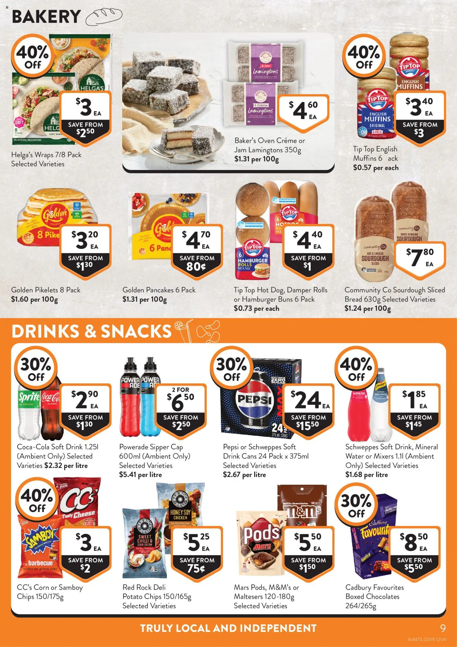 Foodworks catalogue - valid from 02/09/2026 | Page: 9 | Products: Muffins, Cap, Lamingtons, Oven