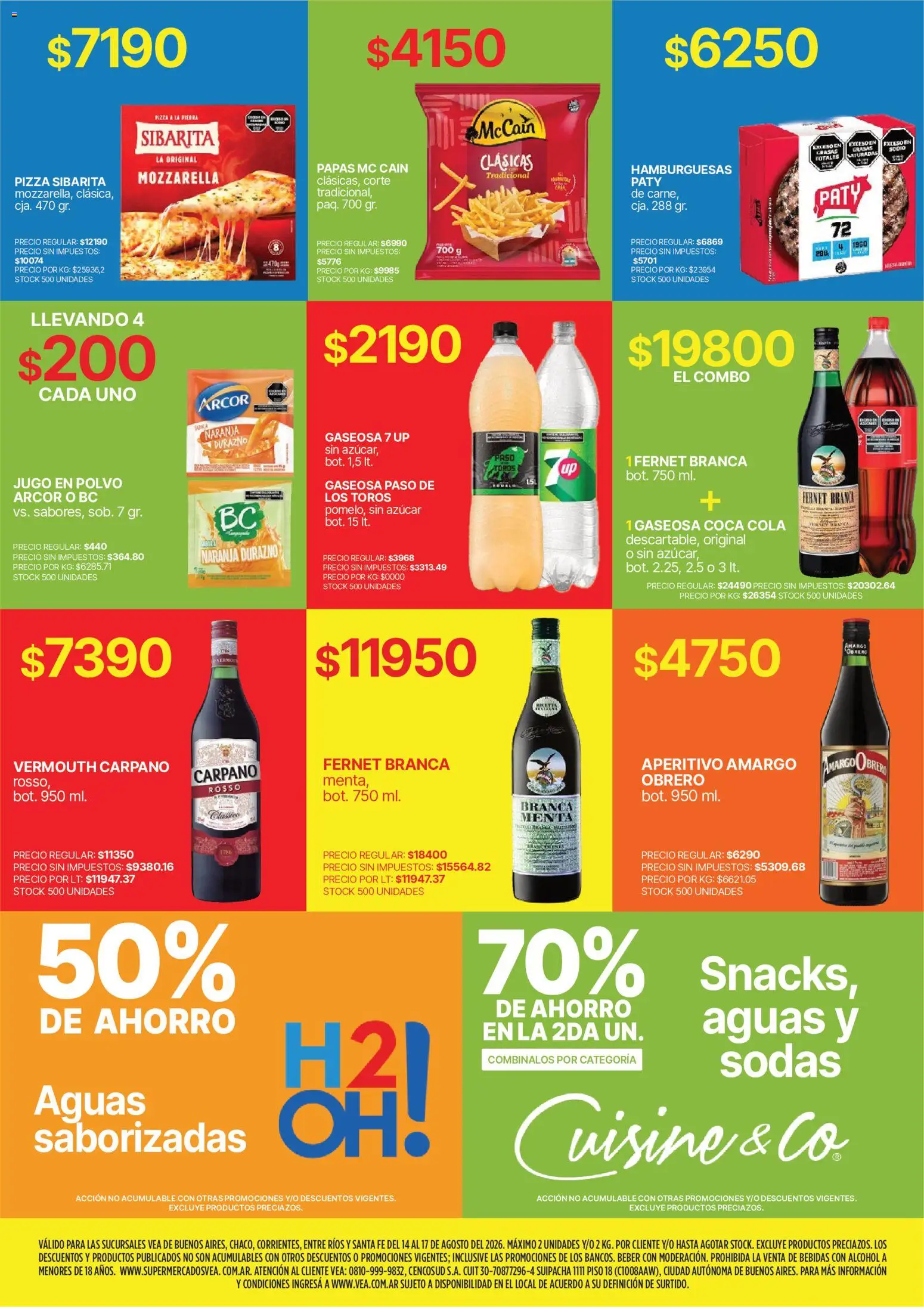 Vea - Fin de semana de ahorro │ válido desde el 14/08/2026 | Página: 8 | Productos: Azucar, Durazno, Polvo, Jugo