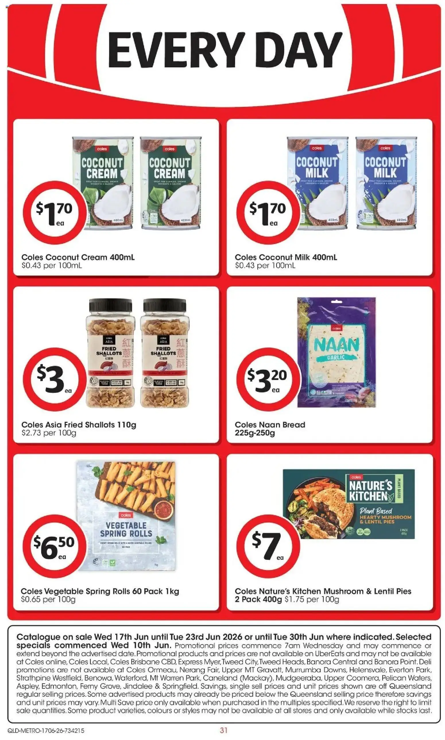 Coles catalogue - valid from 16.06.2026 | Page: 31 | Products: Milk, Bread, Garlic, Pies
