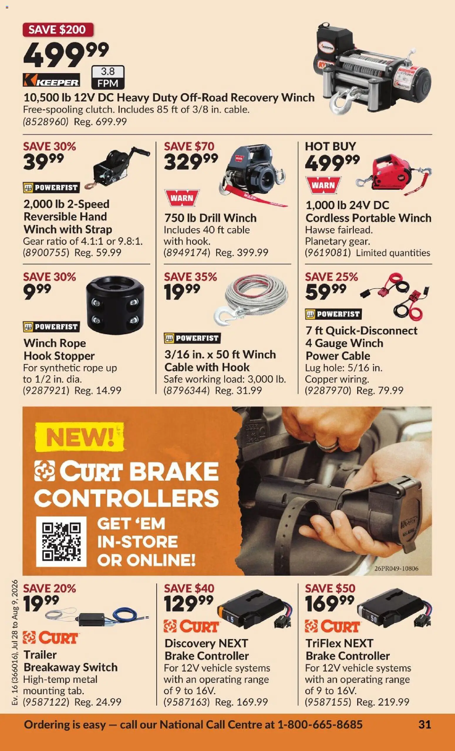 Princess Auto flyer valid from Jul 28, 2026 | Page: 36 | Products: Trailer, Cable