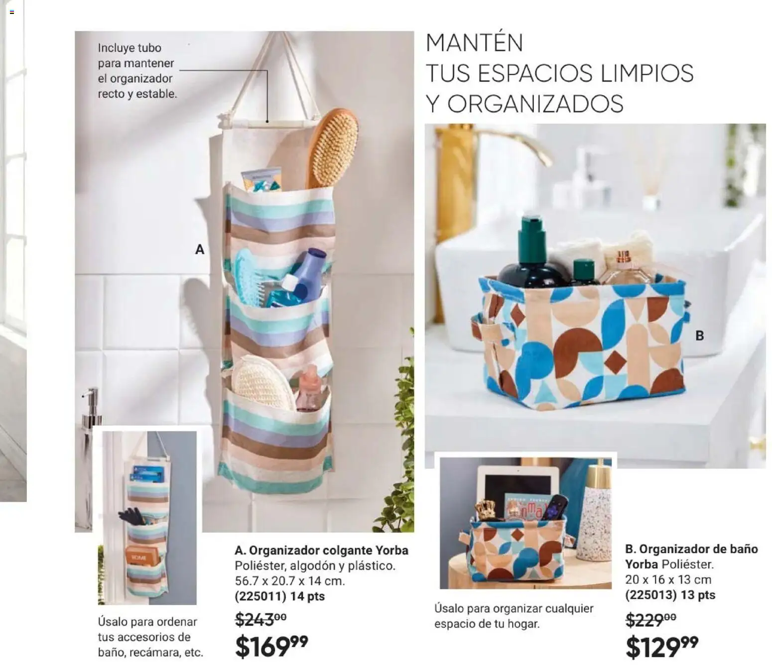 Nuevas ofertas de AVON válidas en toda la República Mexicana desde el 24.04.2026. ¡Encuentra las mejores ofertas en AVON Casa & Estilo 7 2026! | Página: 117 | Productos: Organizador, Algodón, Baño