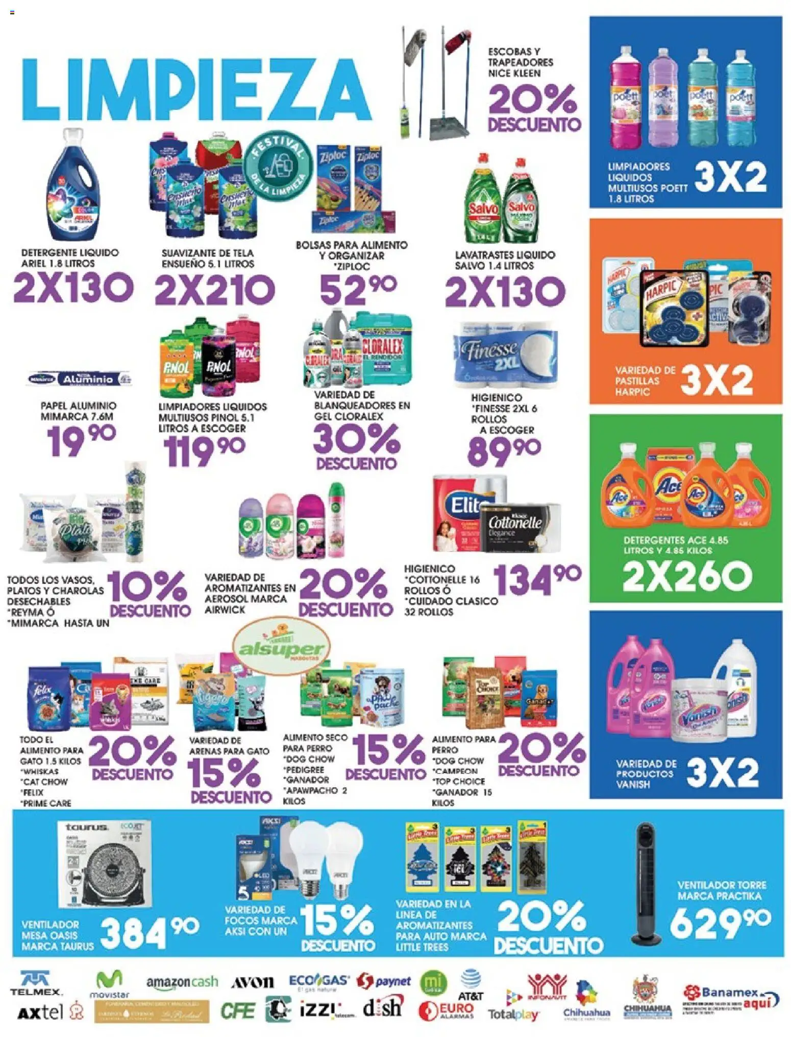 Nuevas ofertas de Alsuper válidas en toda la República Mexicana desde el 23/06/2026. ¡Encuentra las mejores ofertas en Alsuper folleto! | Página: 5 | Productos: Detergente, Ventilador, Suavizante, Mesa