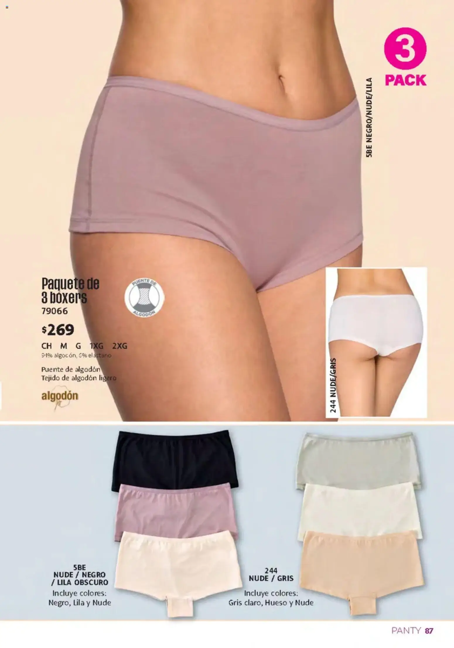Nuevas ofertas de Ilusión válidas en toda la República Mexicana desde el 01/10/2026. ¡Encuentra las mejores ofertas en Ilusión catálogo Invierno! | Página: 89 | Productos: Boxers, Algodón