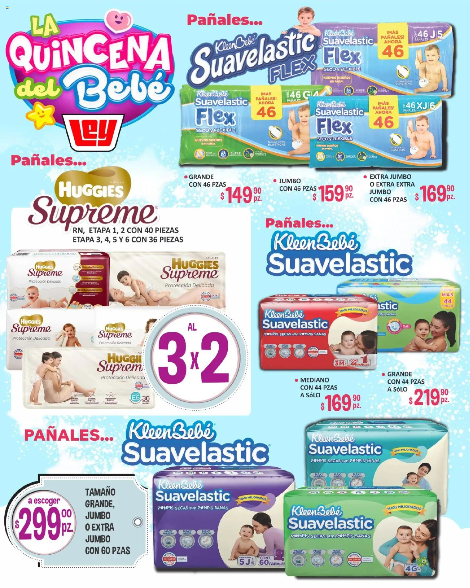 Nuevas ofertas de Casa Ley válidas en toda la República Mexicana desde el 16.05.2026. ¡Encuentra las mejores ofertas en Casa Ley folleto La Quincena del Bebé interior! | Página: 8 | Productos: Pañales, Flexible