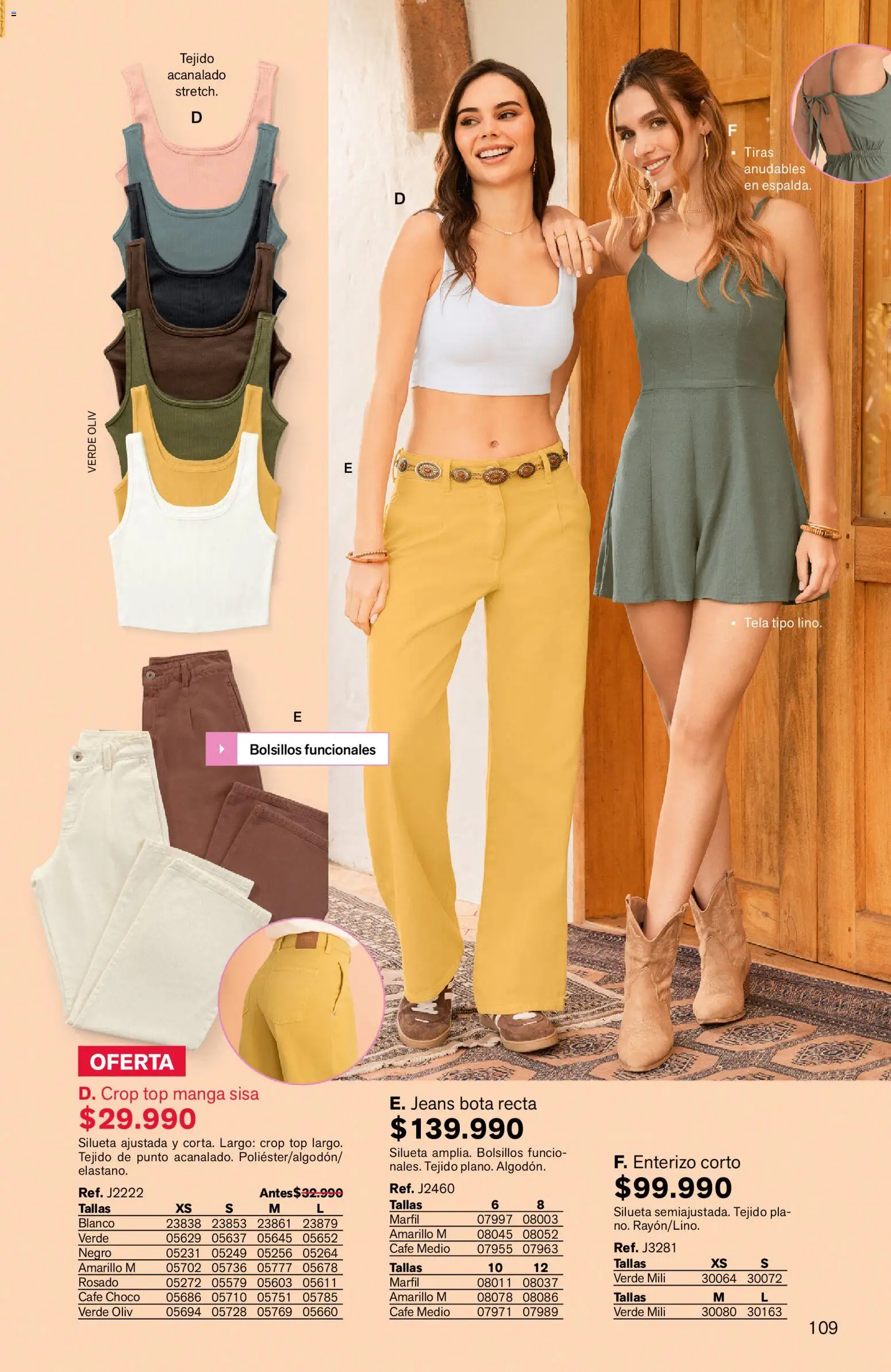 Leonisa revista - valida desde el 24/08/2026 | Página: 109 | Productos: Bolsillos, Top, Café, Enterizo