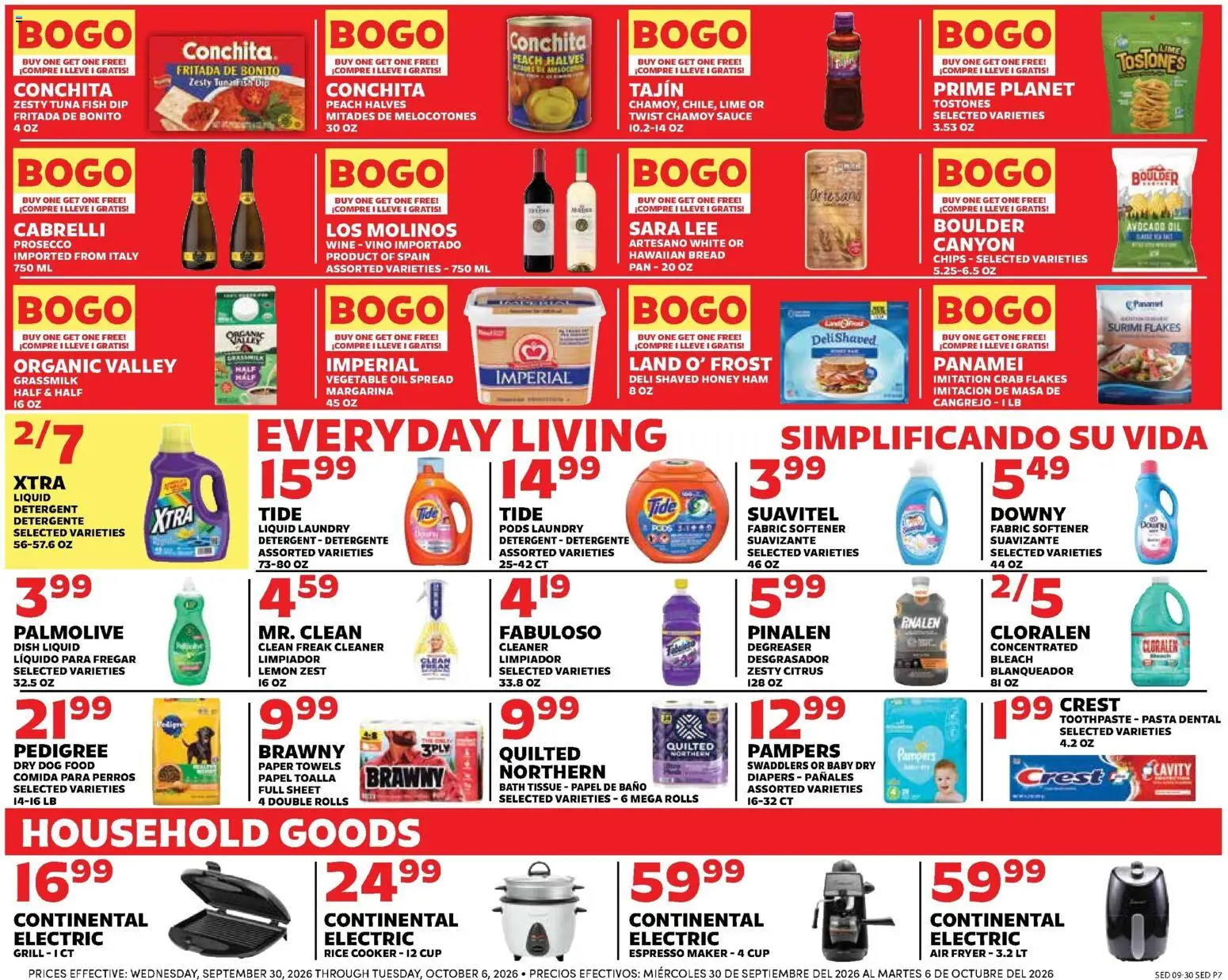 Sedano's Weekly Ad - valid from 09/30/2026 | Page: 6 | Products: Cooker, Spread, Rice Cooker, Grill