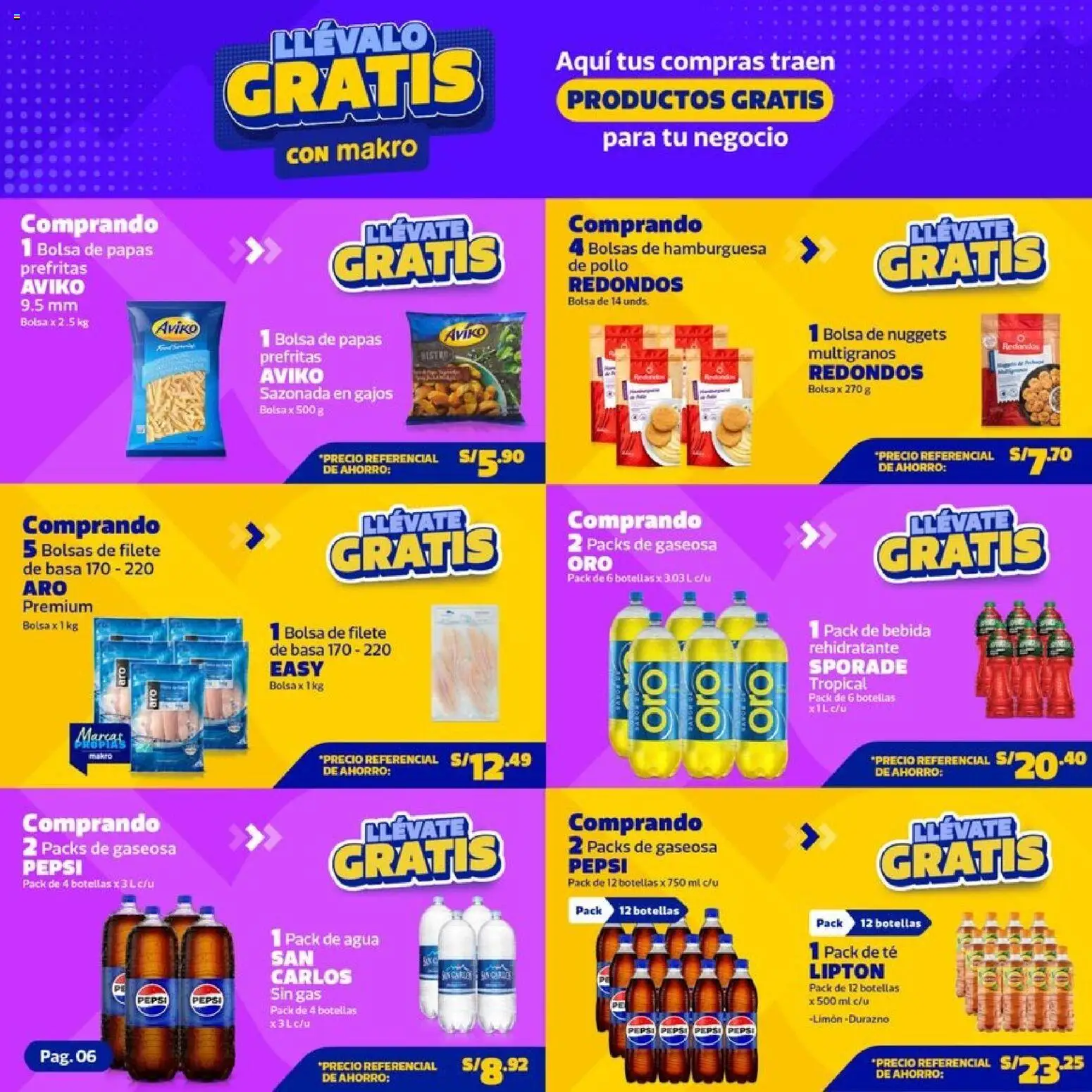 Catálogo Makro válido desde 04.06.2026 | Página: 6 | Productos: Té, Papas, Bolsa