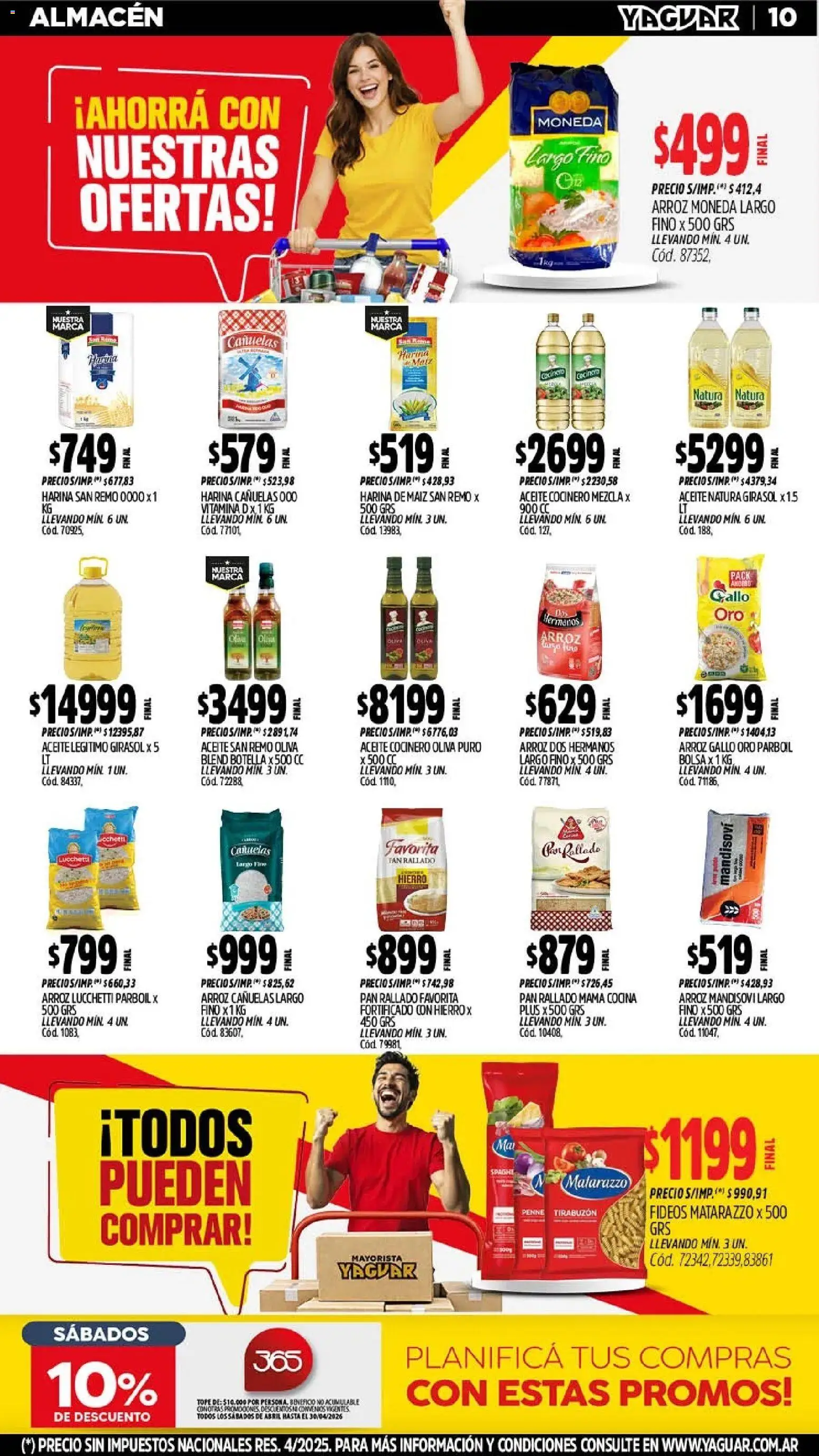 Yaguar - Oferta Semanal Córdoba │ válido desde el 11.05.2026 | Página: 10 | Productos: Bolsa, Cocina, Maiz, Oliva