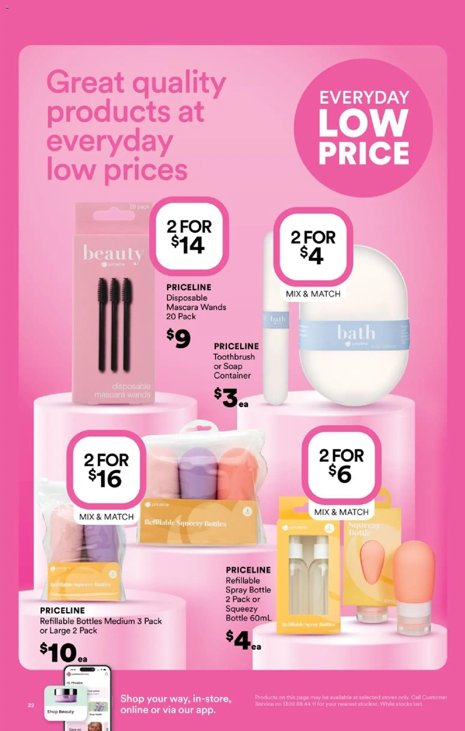 Priceline Pharmacy catalogue - valid from 07.05.2026 | Page: 22 | Products: Bath, Mascara, Soap, Toothbrush