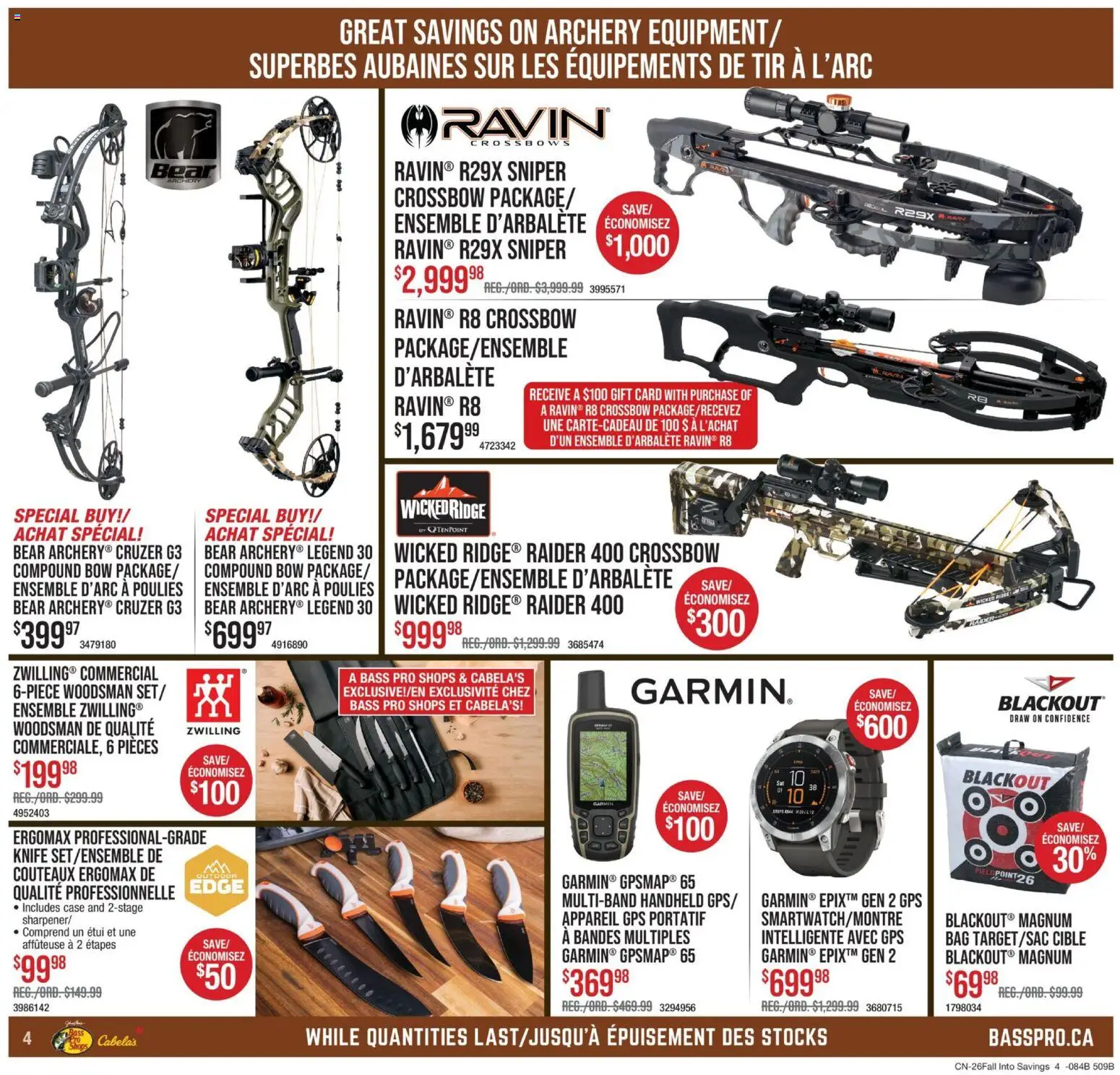 Cabelas flyer valid from Sep 10, 2026 | Page: 4 | Products: Case, Bag, Magnum, Ridge