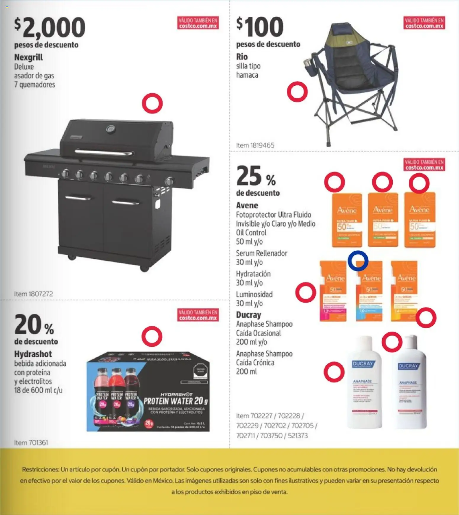 Nuevas ofertas de Costco válidas en toda la República Mexicana desde el 11.05.2026. ¡Encuentra las mejores ofertas en Costco catálogo! | Página: 5 | Productos: Serum, Silla, Hamaca