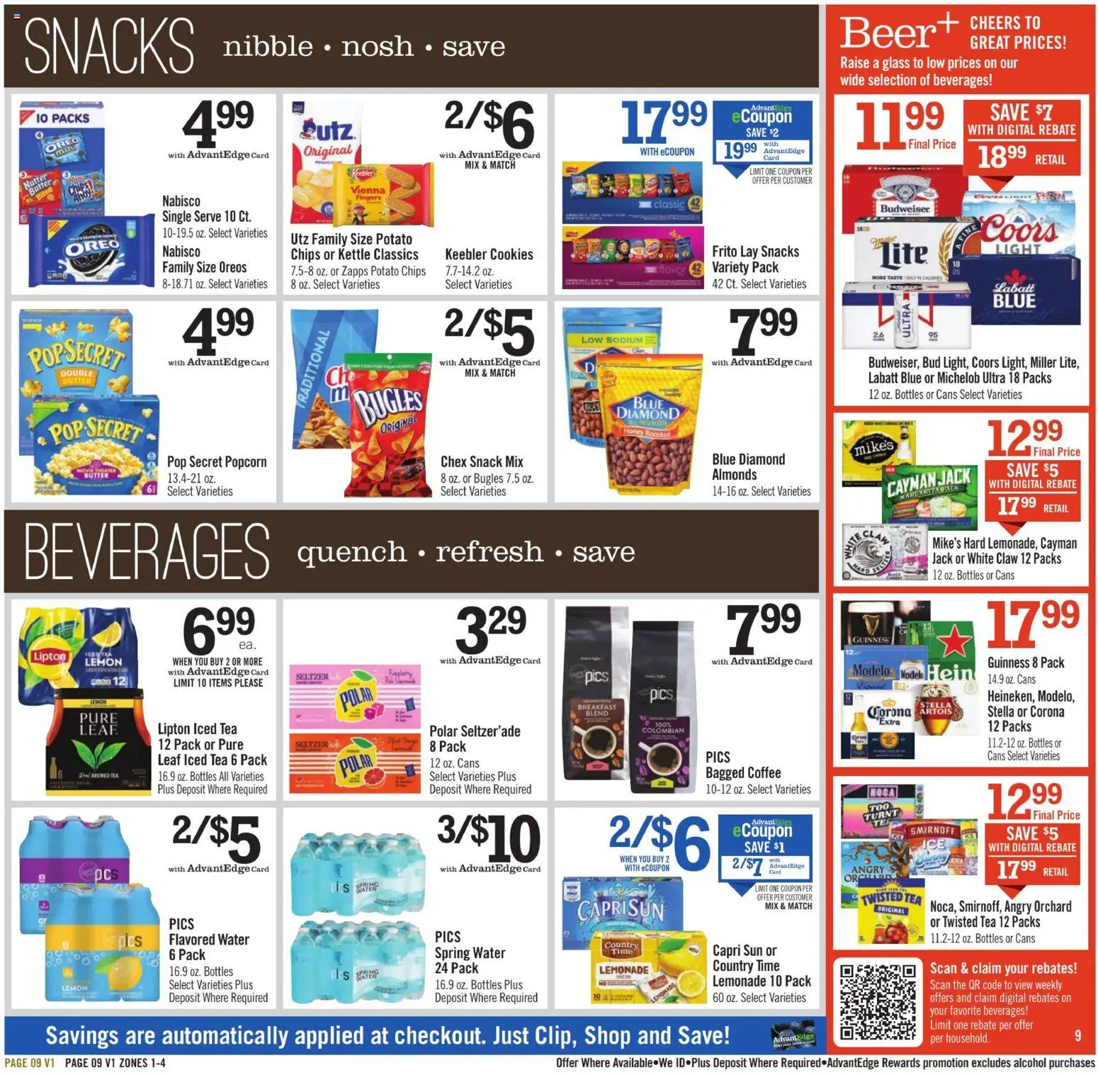 Price Chopper Weekly Ad - valid from 09/06/2026 | Page: 9 | Products: Spring water, Honey, Butter, Alcohol