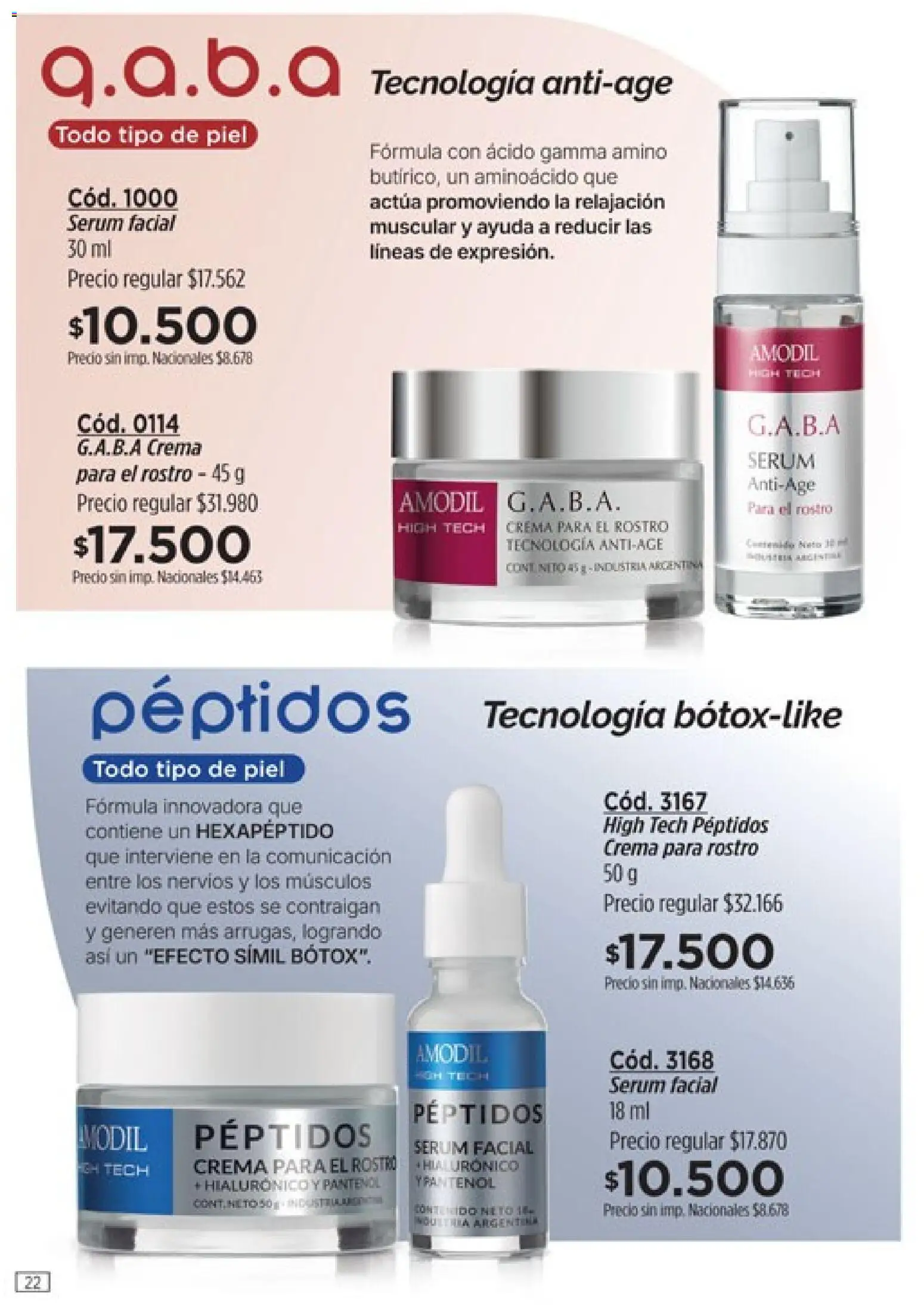 Catálogo Amodil Campaña 12 │ válido desde el 30/06/2026 | Página: 22 | Productos: Serum, Crema