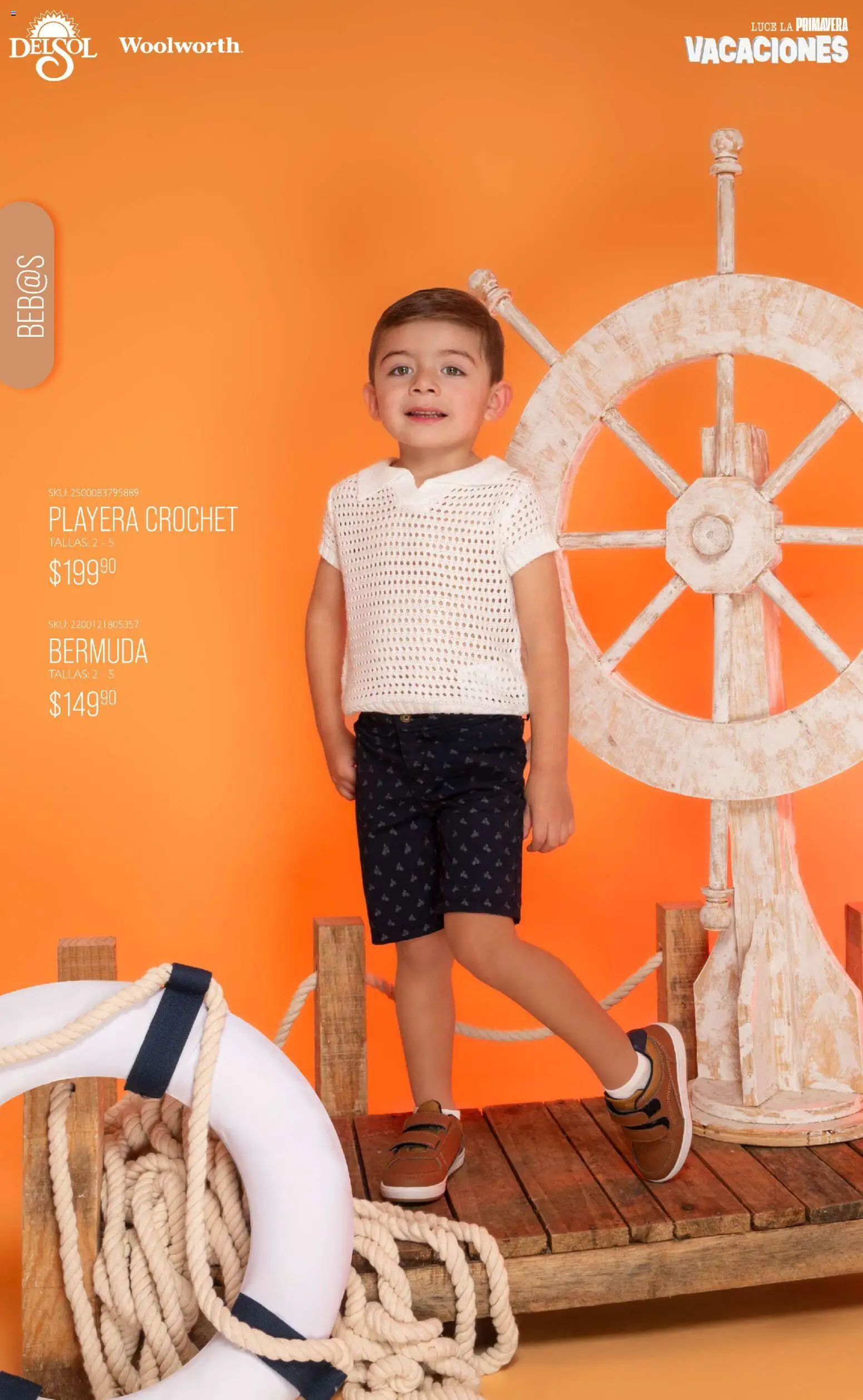 Nuevas ofertas de Del Sol y Woolworth válidas en toda la República Mexicana desde el 19.03.2026. ¡Encuentra las mejores ofertas en Del Sol y Woolworth catálogo Vacaciones 2026 ! | Página: 24 | Productos: Playera, Bermuda