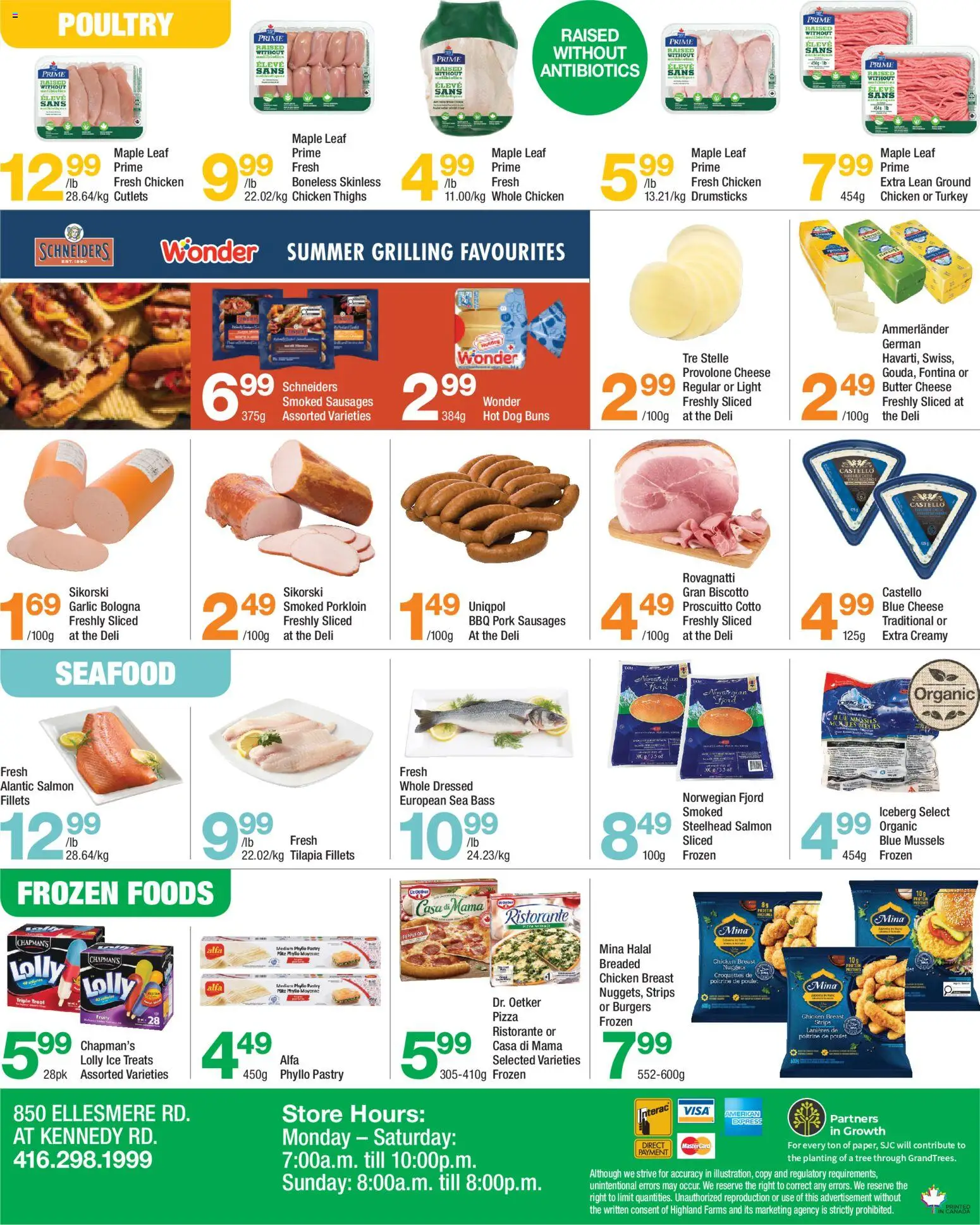 Highland Farms flyer valid from Aug 13, 2026 | Page: 4 | Products: Pâté, Burgers, Ice, Protein