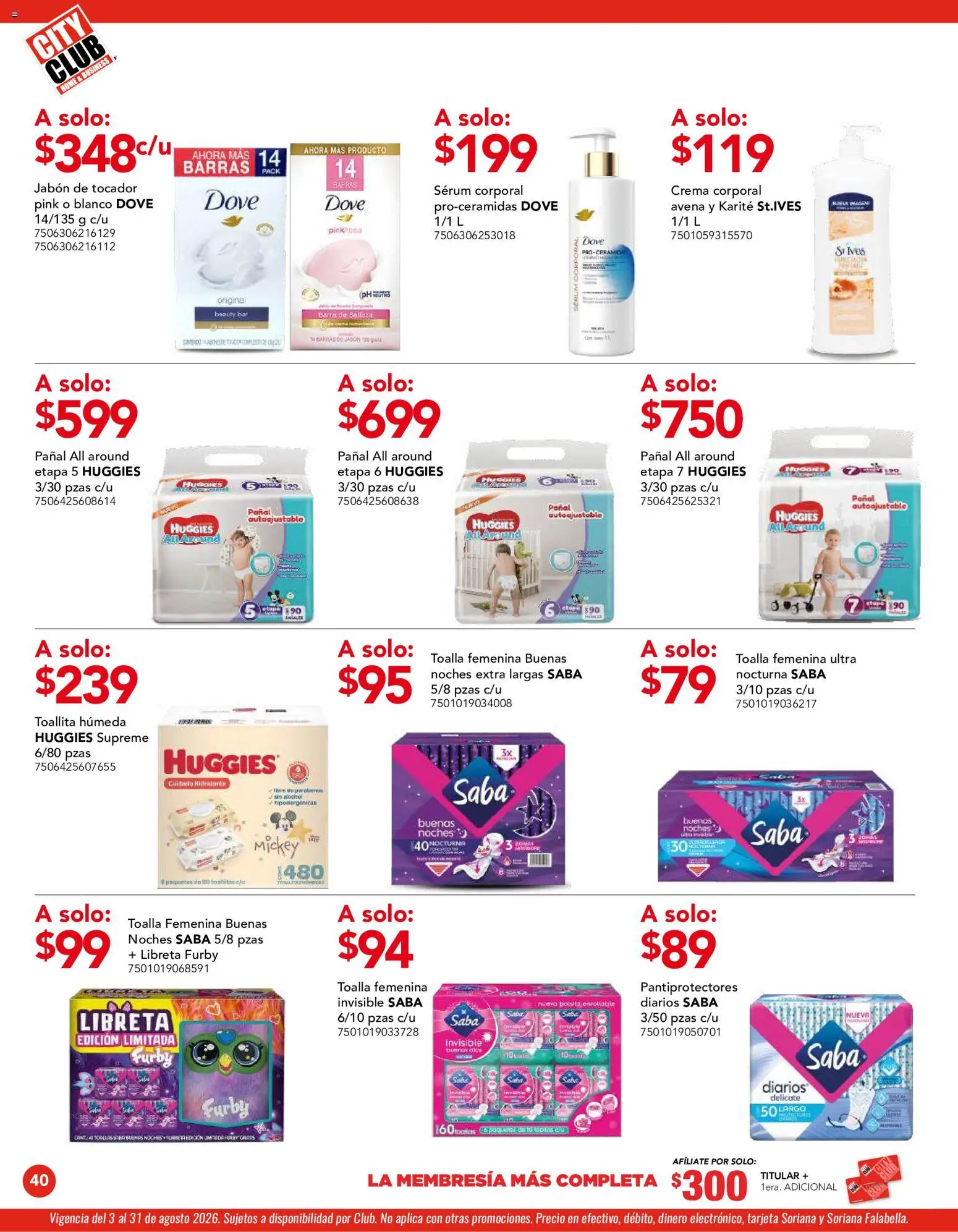 Nuevas ofertas de City Club válidas en toda la República Mexicana desde el 03/08/2026. ¡Encuentra las mejores ofertas en City Club catálogo! | Página: 40