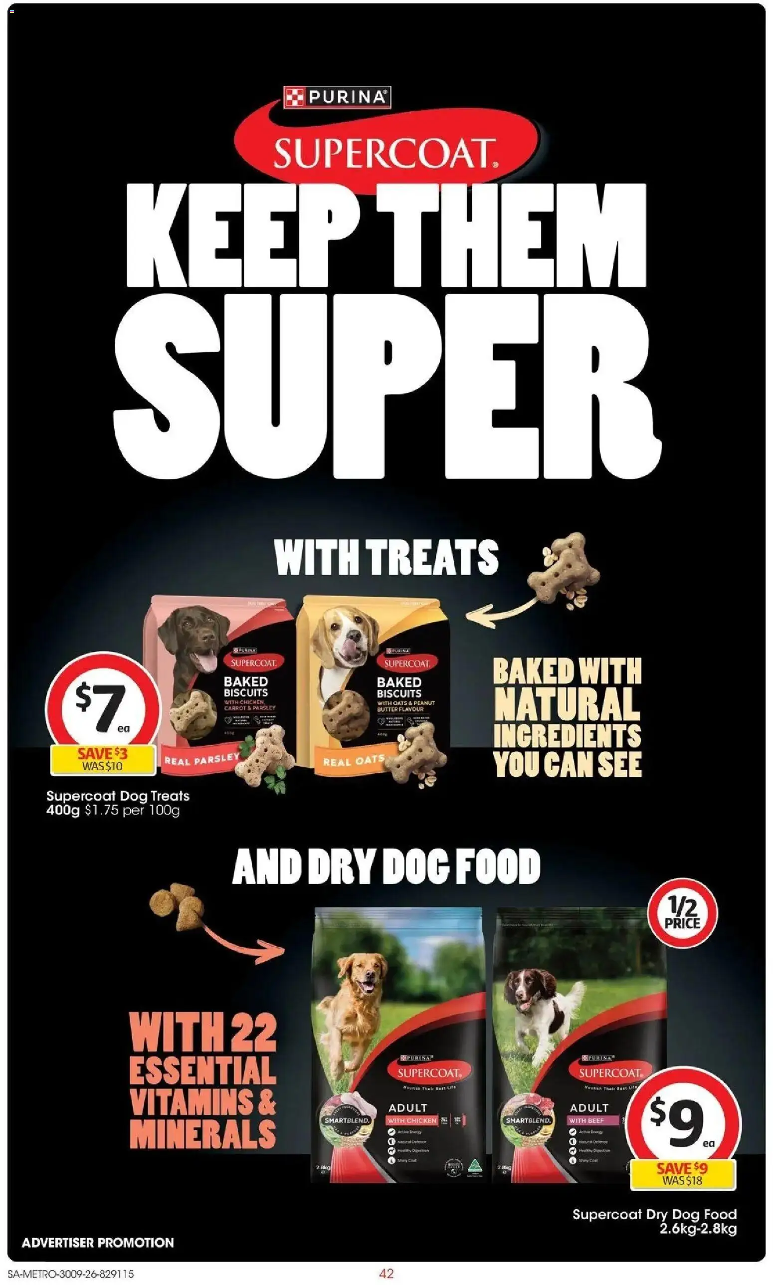 Coles catalogue - valid from 30/09/2026 | Page: 42 | Products: Chicken, Oats, Dog food, Peanut butter