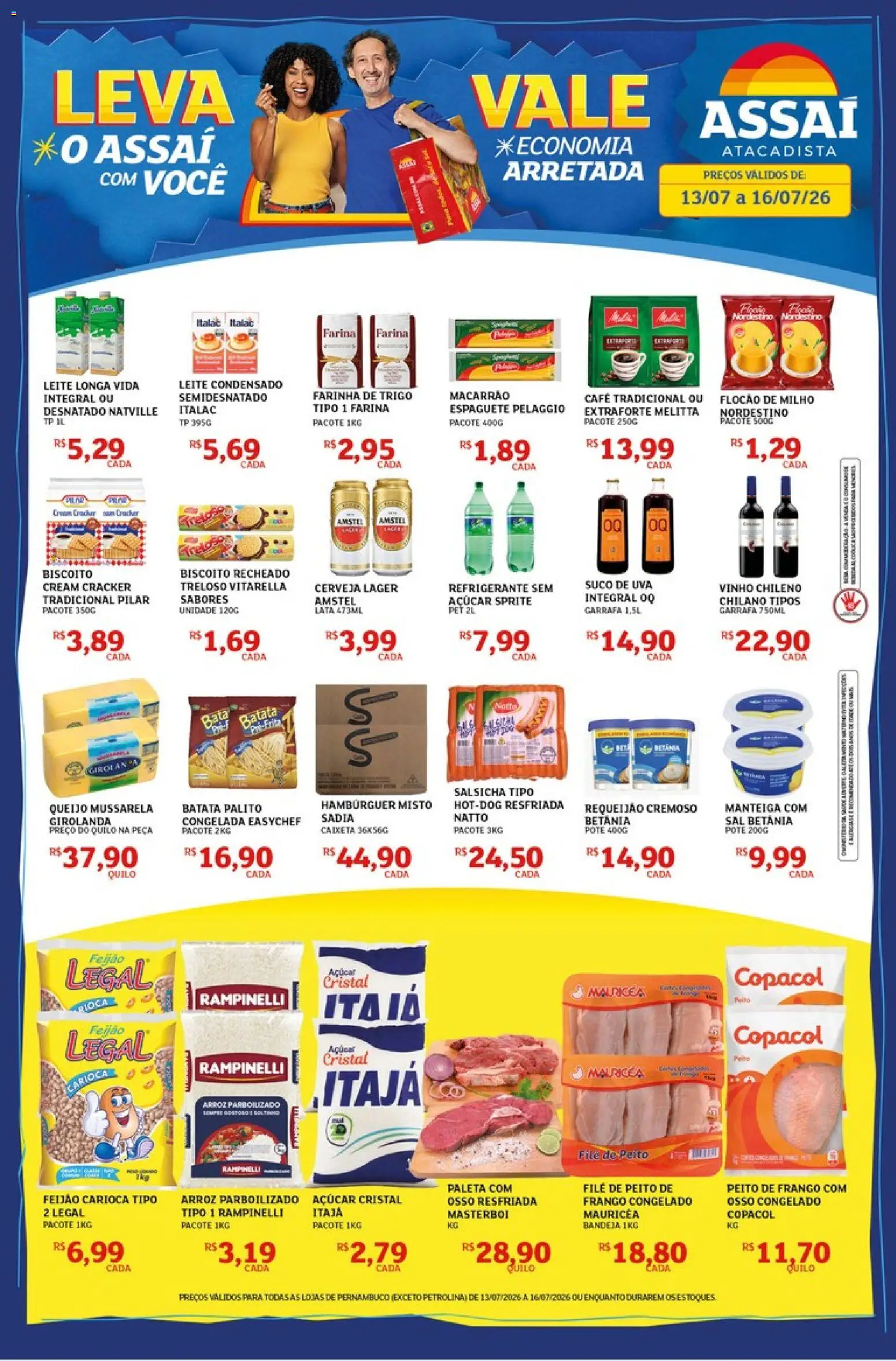 Assaí Atacadista Folheto - válido de 13/07/2026 | Página: 1 | Produtos: Biscoito, Queijo, Refrigerante, Mussarela