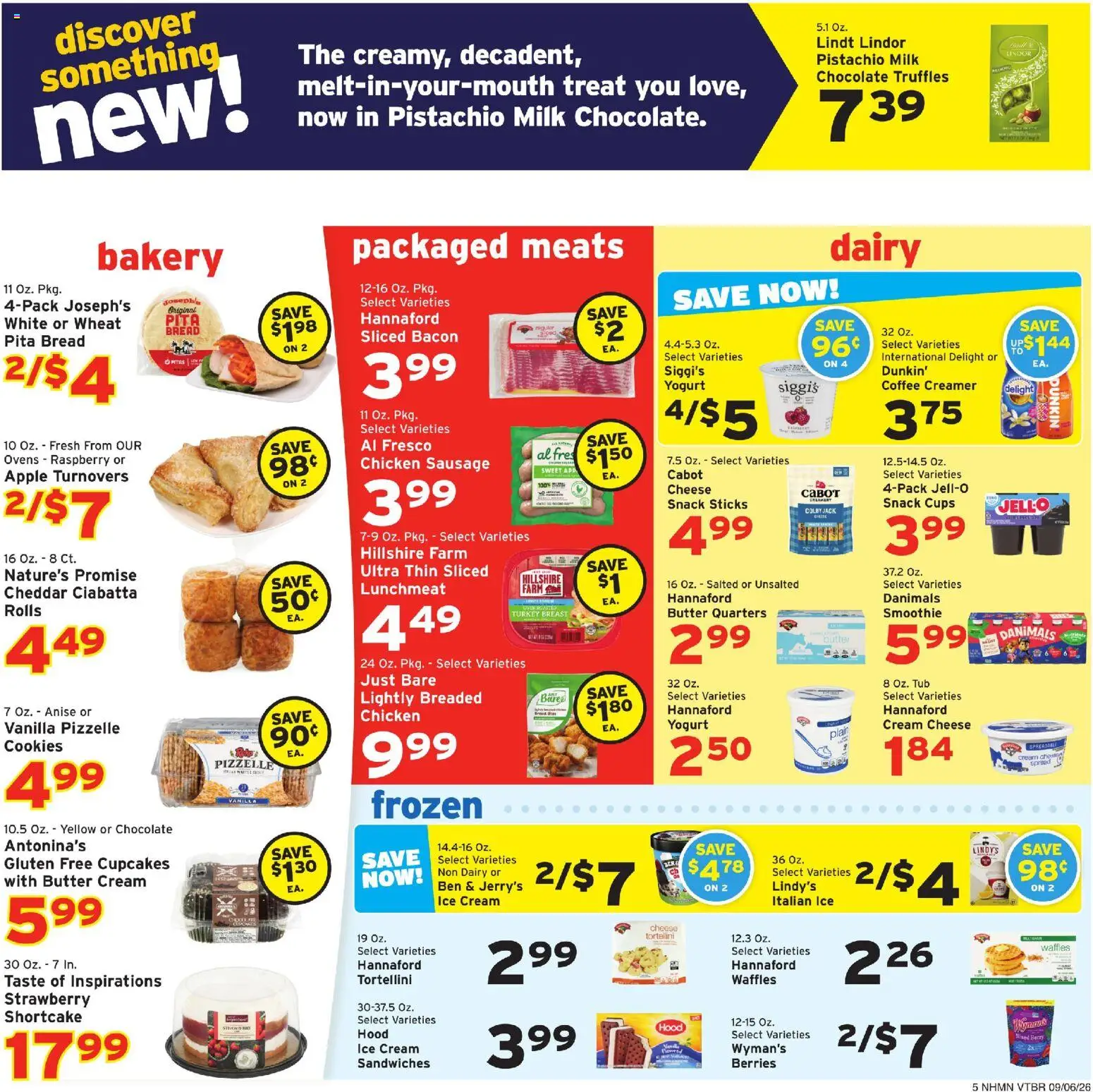 Hannaford Weekly Ad - valid from 09/06/2026 | Page: 7 | Products: Bacon, Cream, Ice cream, Vanilla