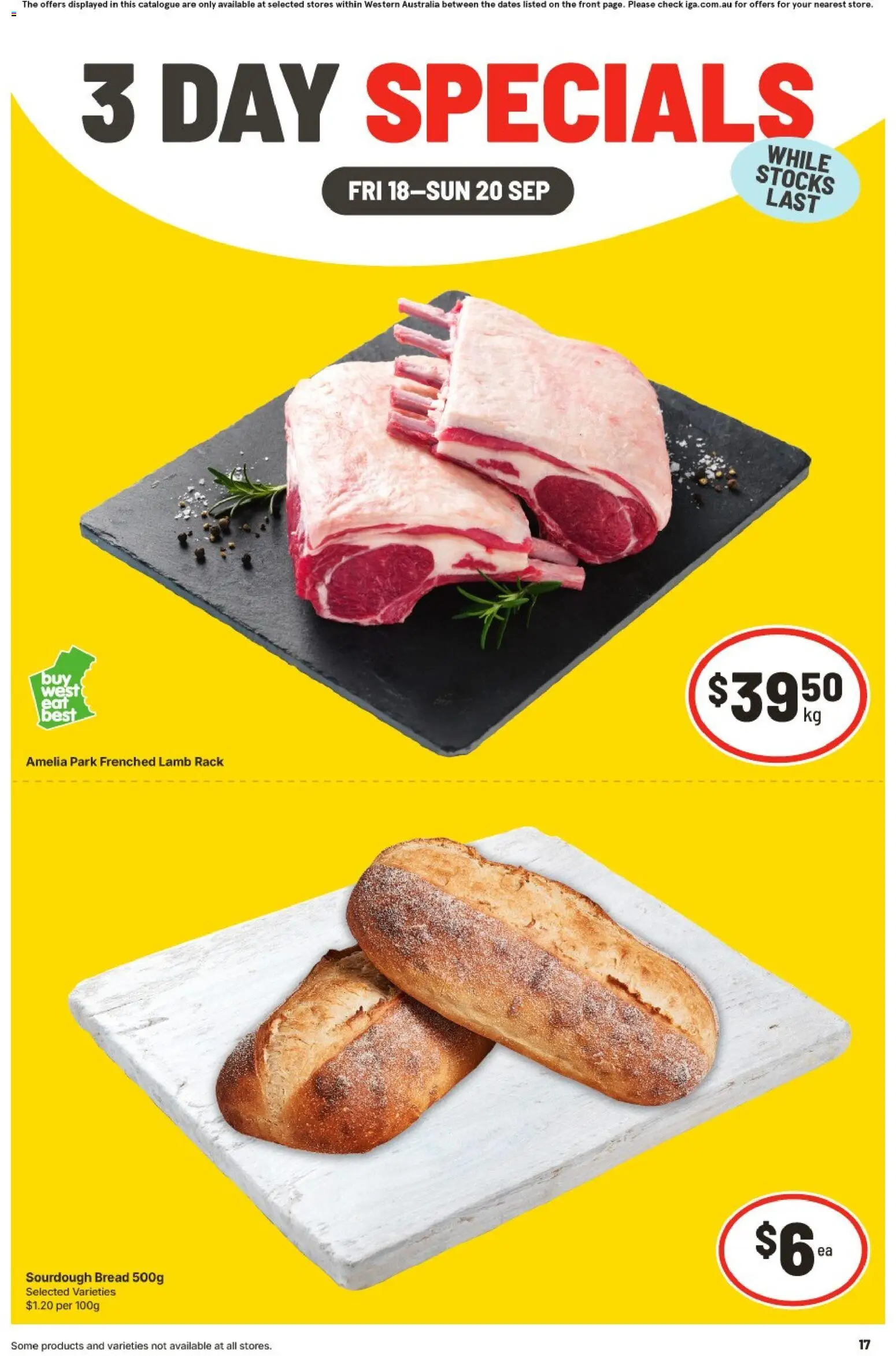 IGA catalogue - valid from 18/09/2026 | Page: 2 | Products: Bread, Lamb