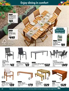 Preview of Bunnings catalogue - valid from 09/09/2026 | Page: 24 | Products: Table, Chair, Weight, Bench