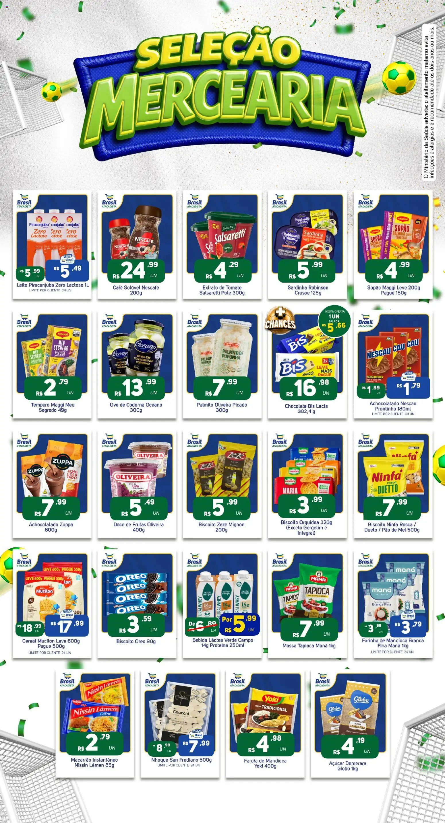 Brasil Atacadista Folheto - válido de 13/07/2026 | Página: 2 | Produtos: Tapioca, Ovos, Farofa, Café solúvel