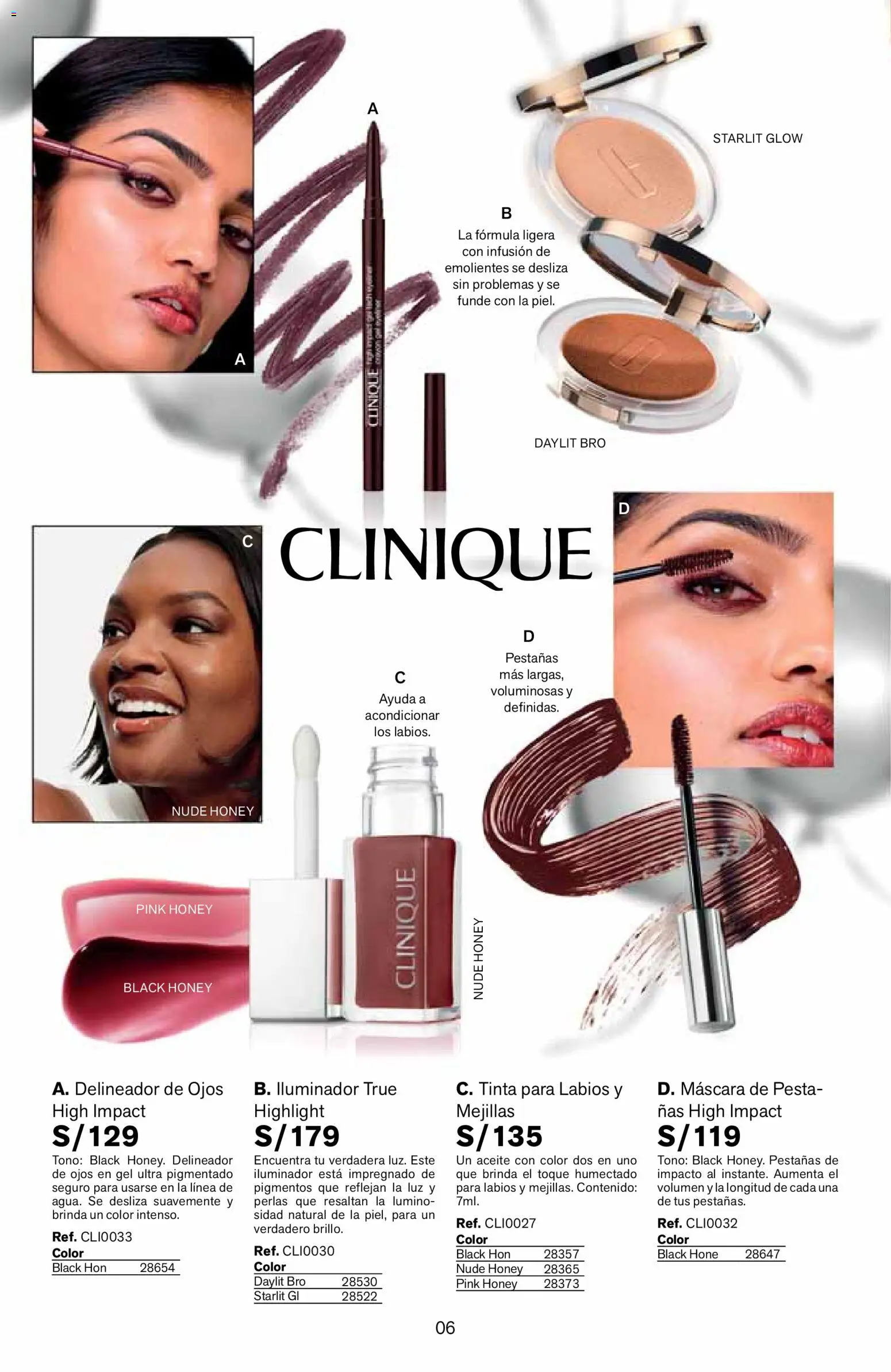 Catálogo Leonisa válido desde 24/08/2026 | Página: 6 | Productos: Máscara, Delineador de ojos, Delineador, Aceite