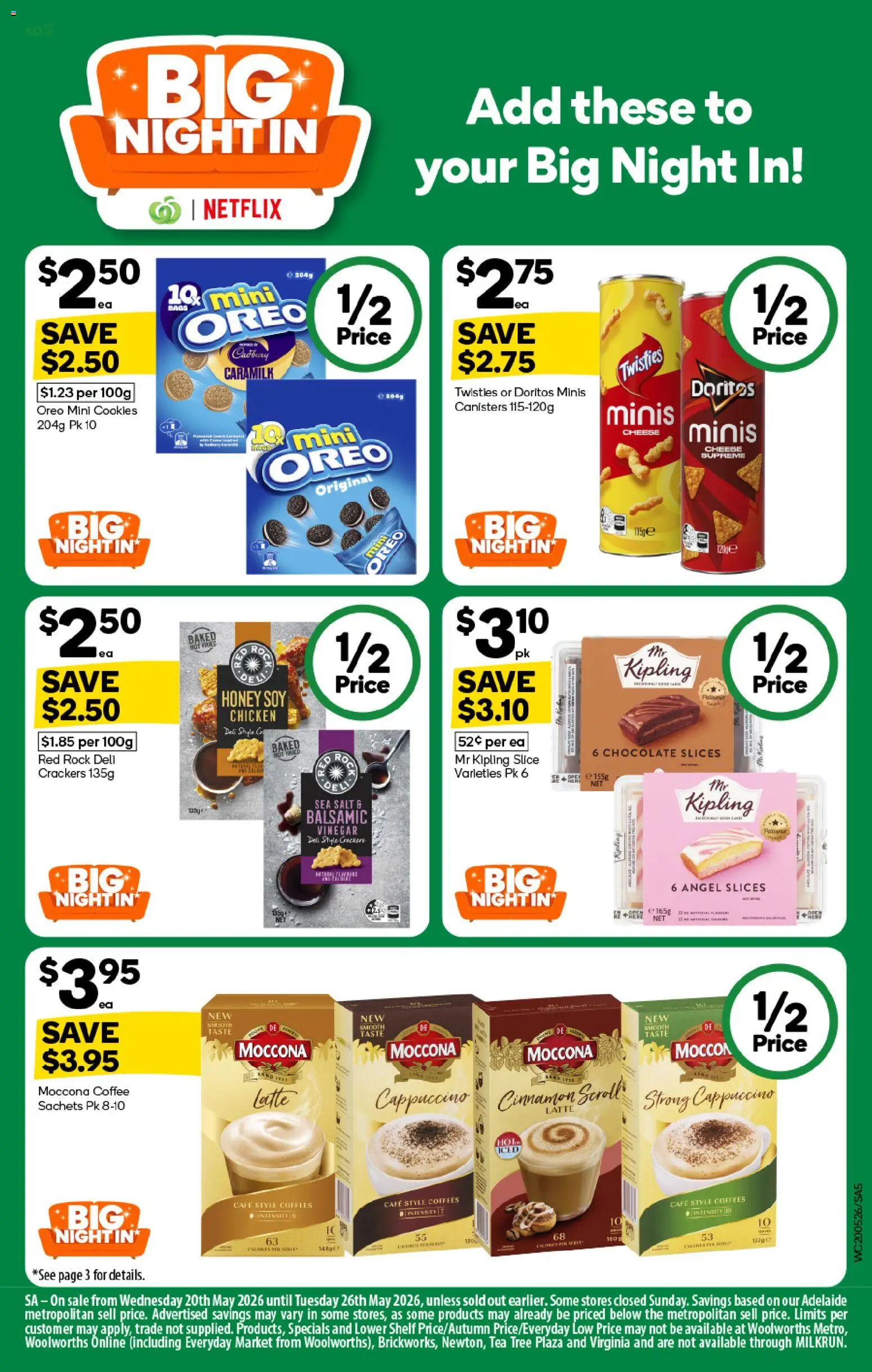 Woolworths catalogue - valid from 20.05.2026 | Page: 5 | Products: Crackers, Cheese, Coffee, Chocolate