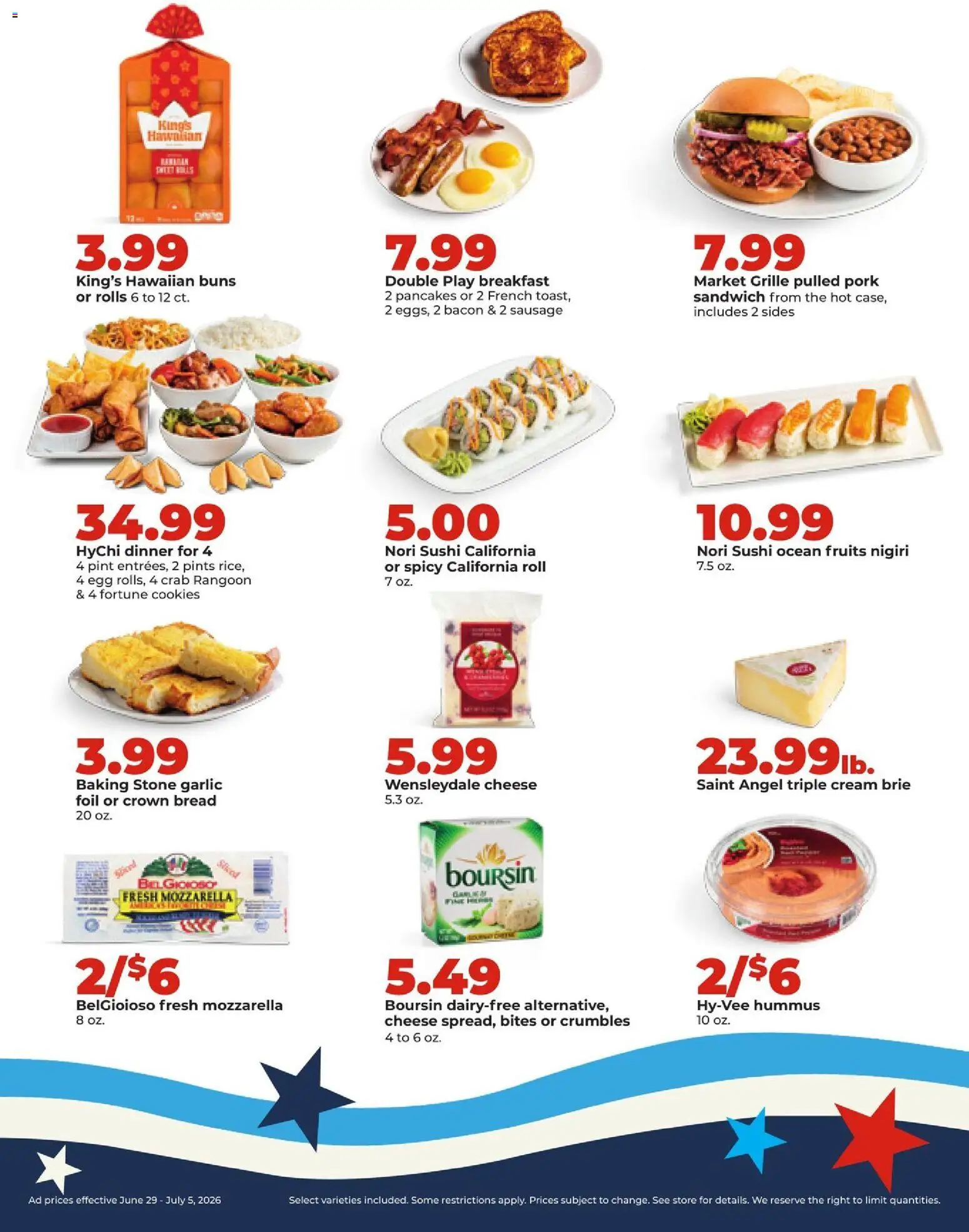 HyVee Weekly Ad - valid from 06/29/2026 | Page: 20 | Products: Cheese, Bread, Pork, Sausage