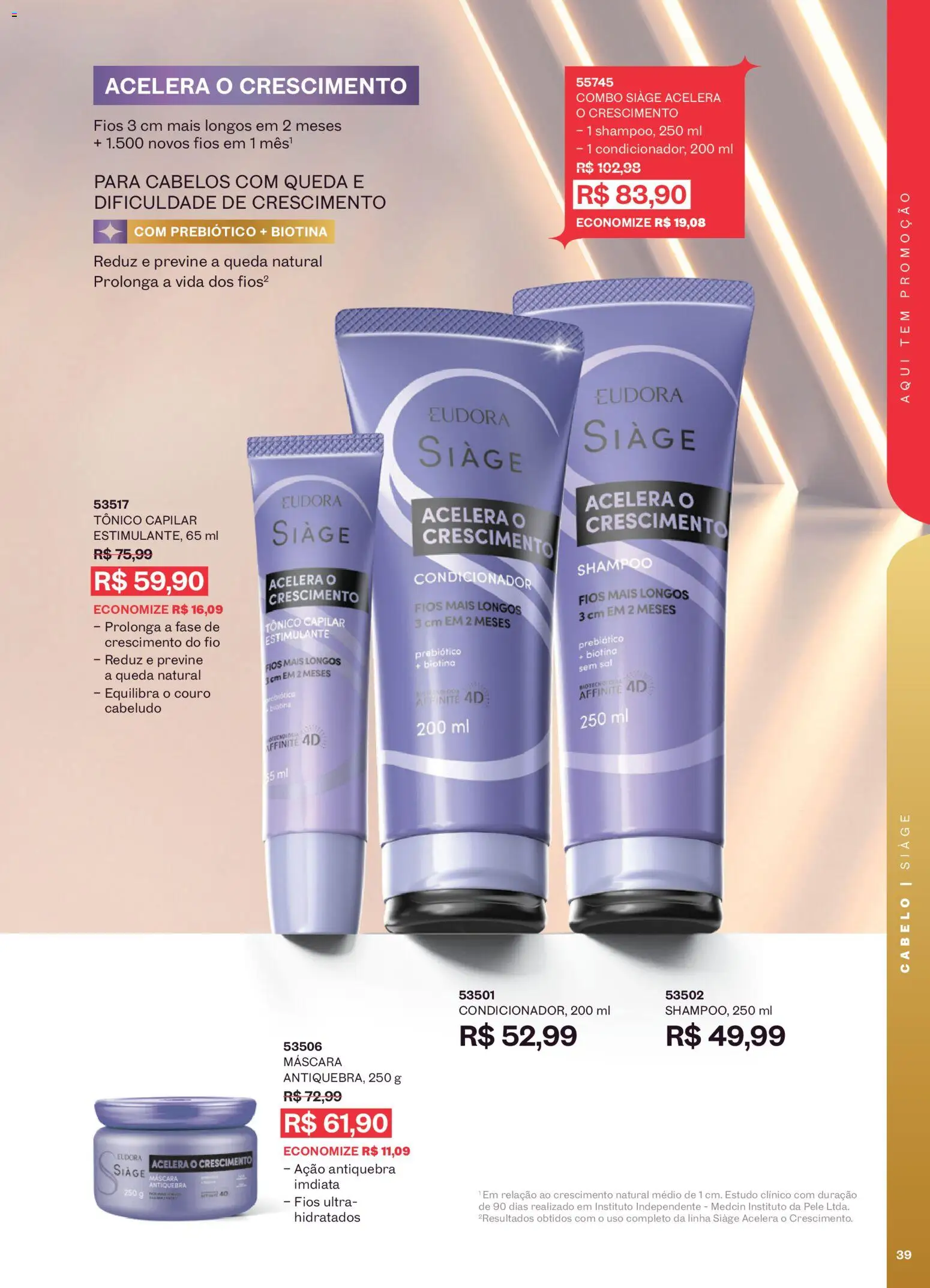 Eudora Folheto - válido de 05/08/2026 | Página: 42 | Produtos: Shampoo, Tônico, Condicionador, Sal