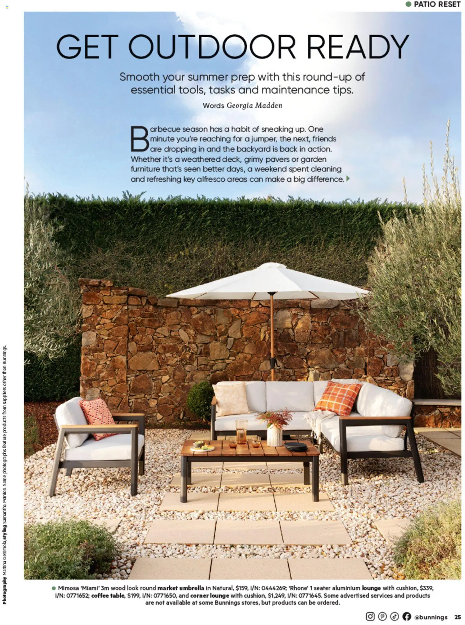 Bunnings Warehouse catalogue - valid from 01/10/2026 | Page: 25 | Products: Garden furniture, Coffee, Wood, Umbrella