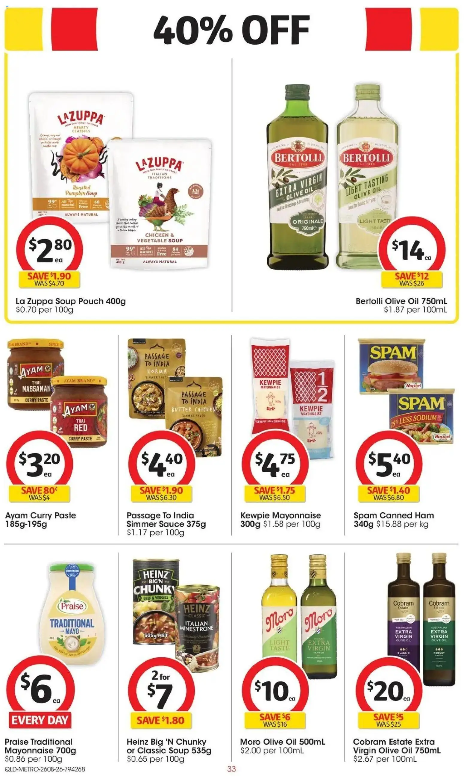 ﻿Coles catalogue valid from 26/08/2026 > Online Australia | Page: 33 | Products: Oil, Ham, Chicken, Olive oil