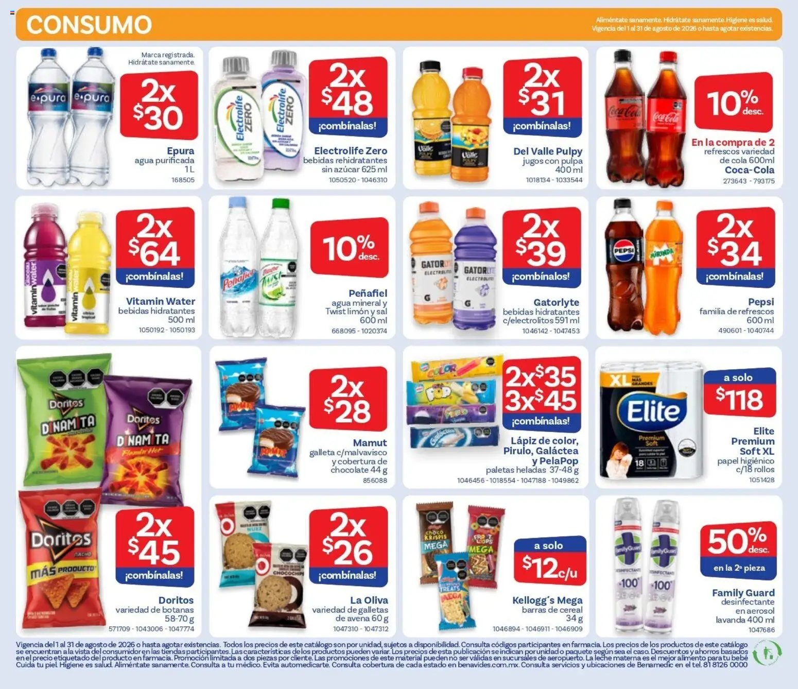 Nuevas ofertas de Farmacia Benavides válidas en toda la República Mexicana desde el 01/08/2026. ¡Encuentra las mejores ofertas en Farmacia Benavides catálogo! | Página: 22