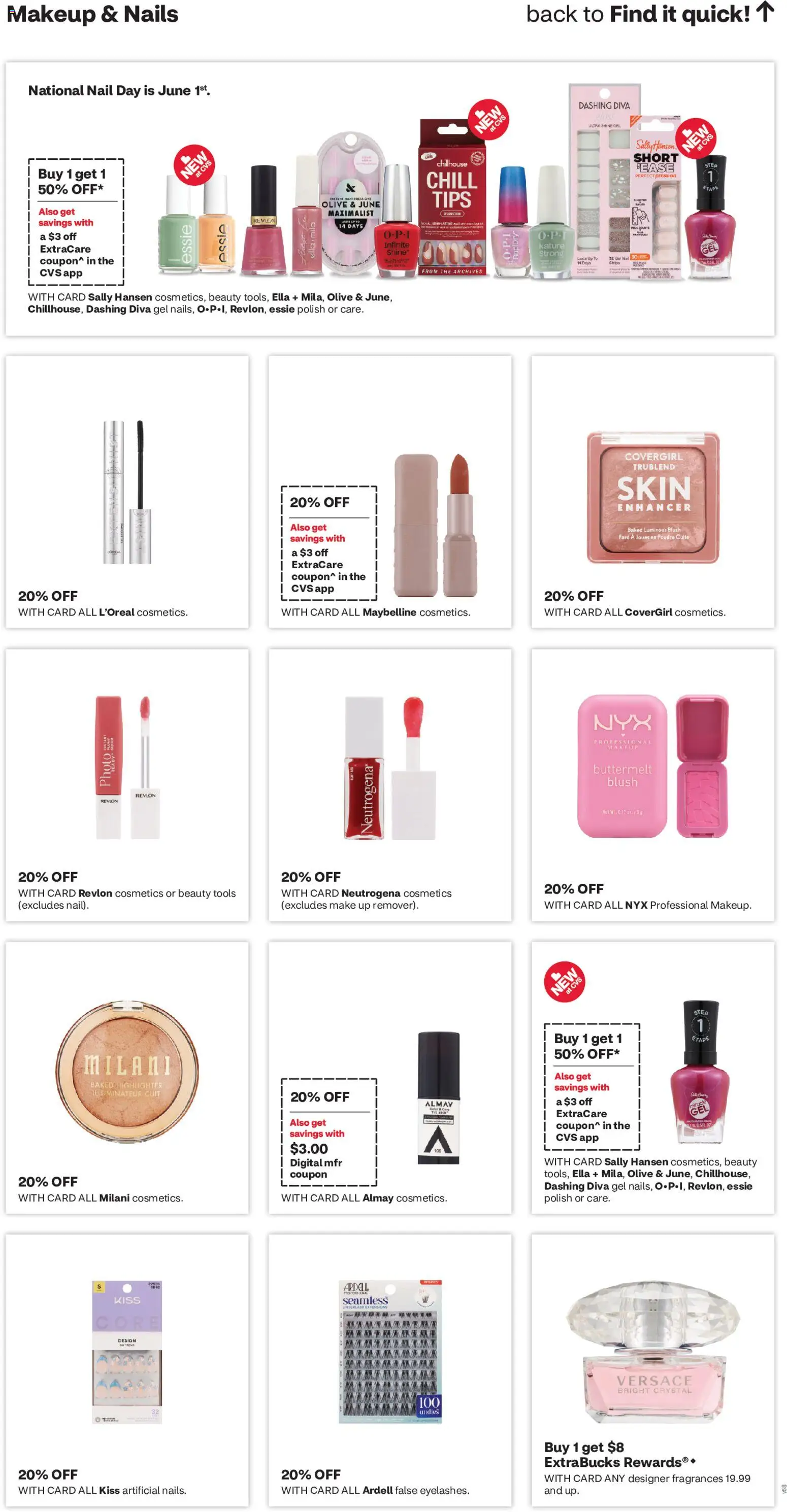 CVS Pharmacy Weekly Ad - MI - valid from 31.05.2026 | Page: 31 | Products: Nail, Make up, Blush