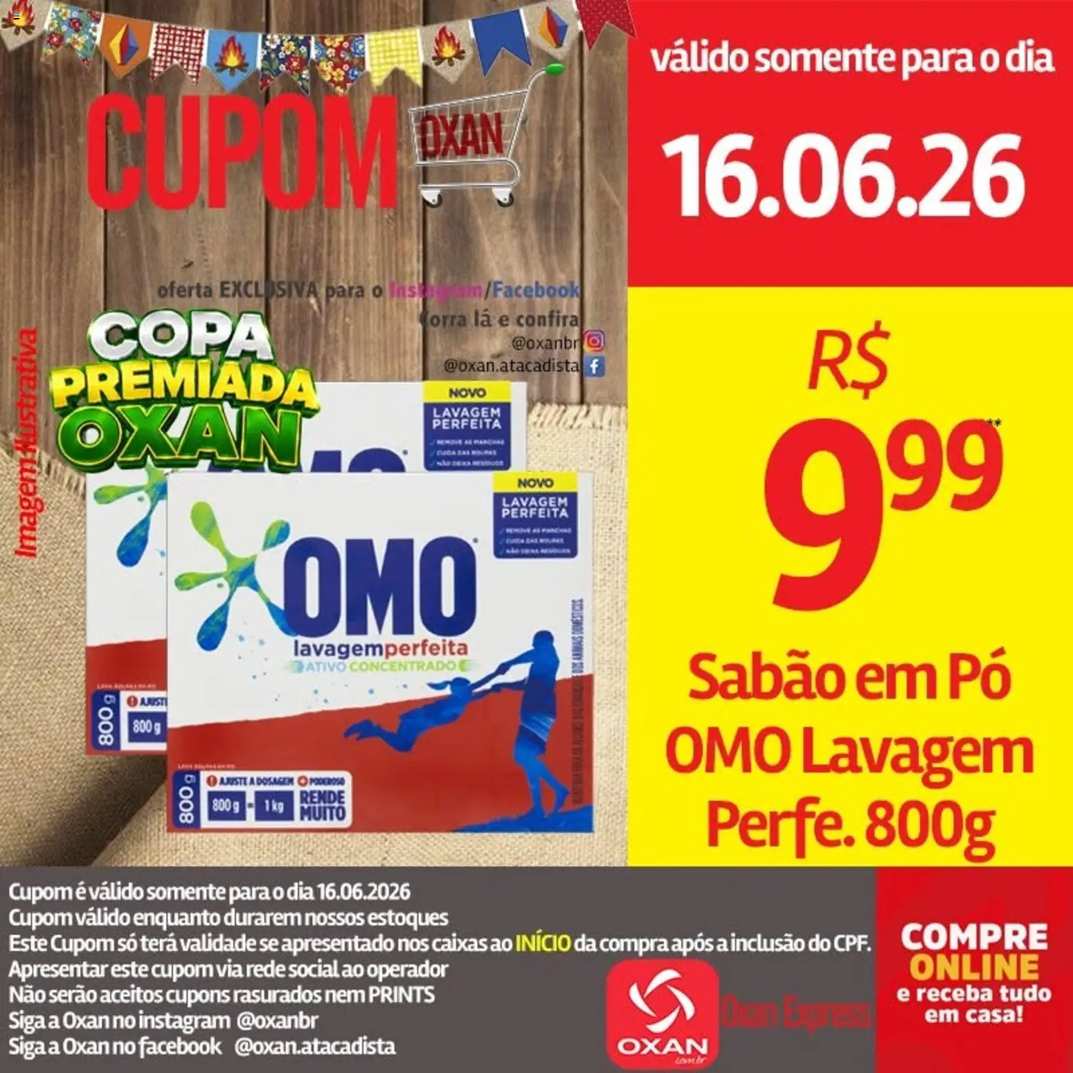 Oxan Atacadista Folheto - válido de 16.06.2026 | Página: 10 | Produtos: Pó, Sabão, Sabão em pó, Cuba
