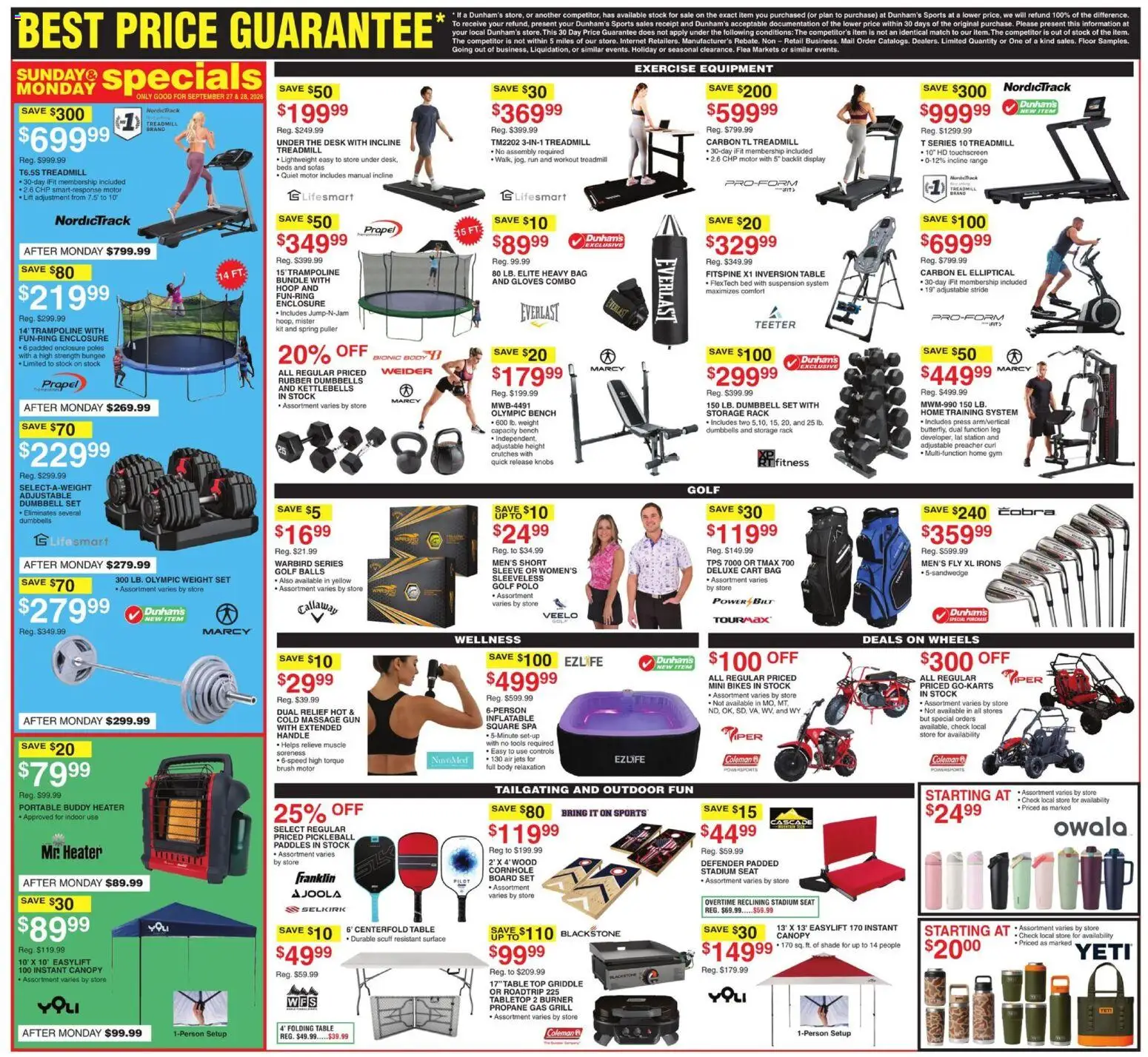 Dunham's Sports Weekly Ad - valid from 09/26/2026 | Page: 10 | Products: Table, Desk, Trampoline, Tools